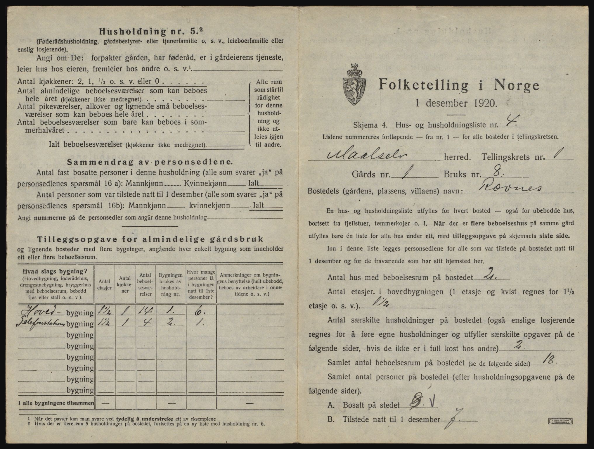 SATØ, 1920 census for Målselv, 1920, p. 79