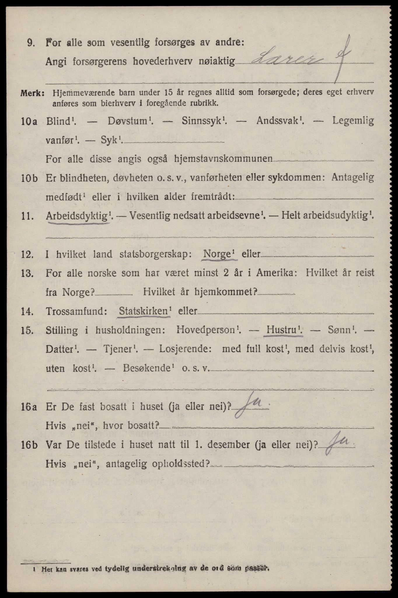 SAST, 1920 census for Rennesøy, 1920, p. 1929