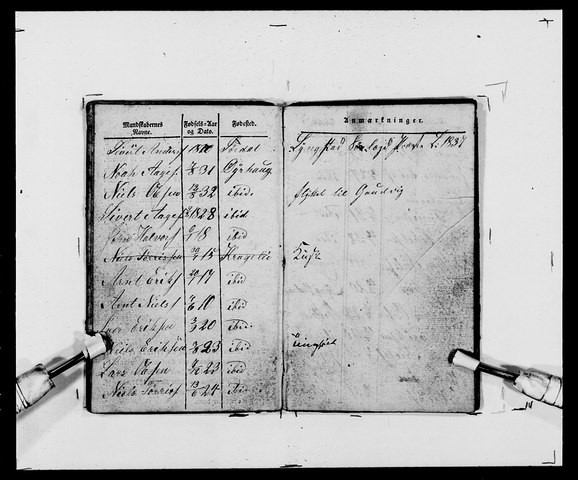 Generalitets- og kommissariatskollegiet, Det kongelige norske kommissariatskollegium, AV/RA-EA-5420/E/Eh/L0120: Tingvollske kompani, 1850-1870, p. 232