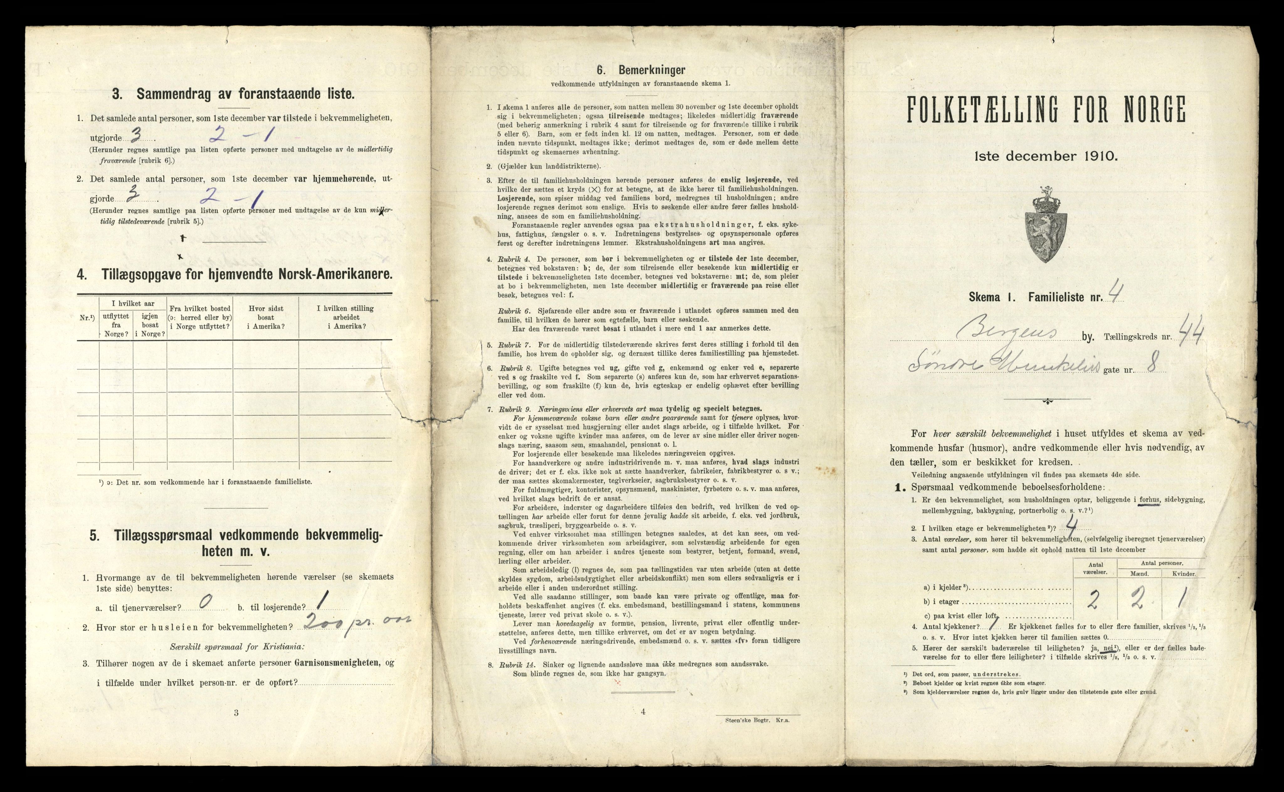 RA, 1910 census for Bergen, 1910, p. 15249