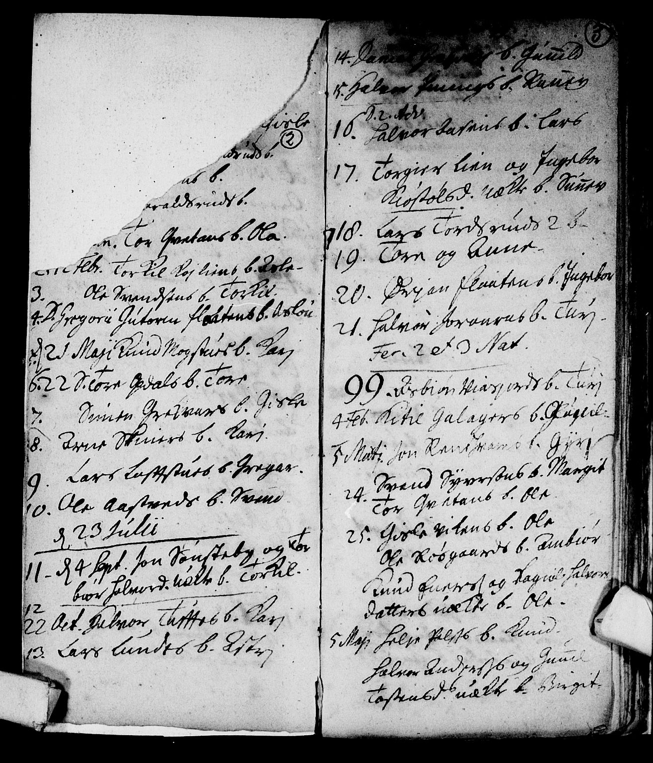Nore kirkebøker, SAKO/A-238/F/Fc/L0001: Parish register (official) no. III 1, 1696-1714, p. 2-3