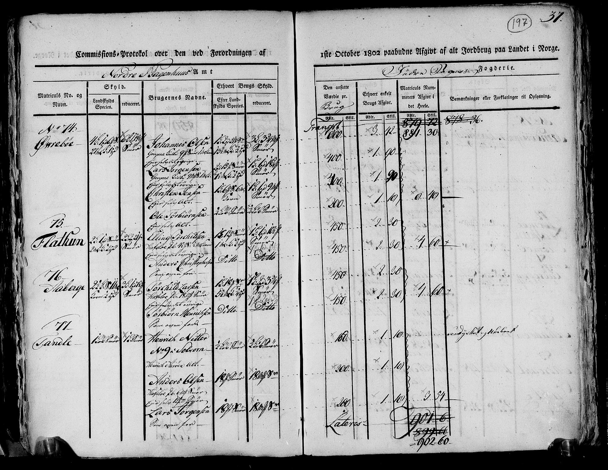 Rentekammeret inntil 1814, Realistisk ordnet avdeling, AV/RA-EA-4070/N/Ne/Nea/L0116: og 0117: Ytre og Indre Sogn fogderi. Kommisjonsprotokoller, 1803, p. 207