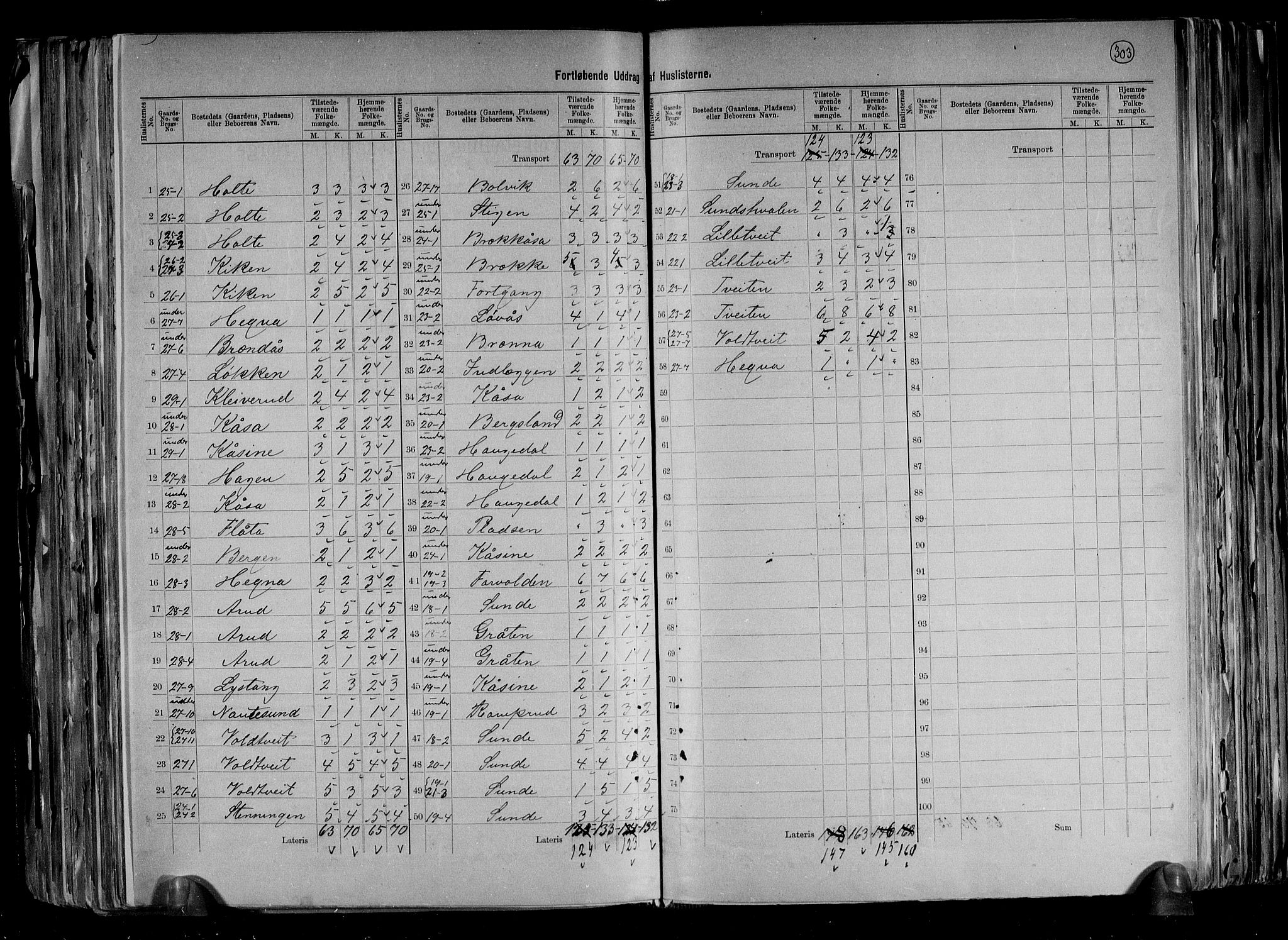 RA, 1891 census for 0822 Sauherad, 1891, p. 9