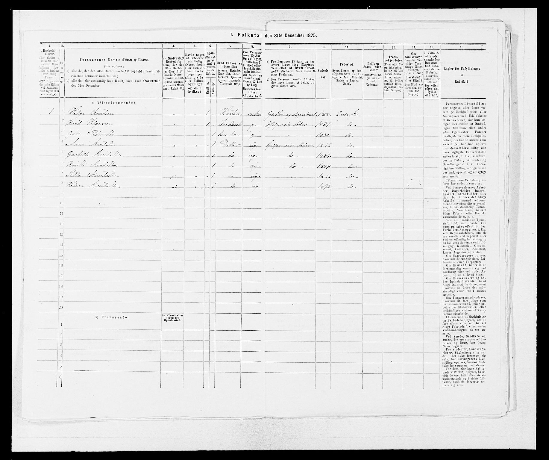 SAB, 1875 census for 1224P Kvinnherad, 1875, p. 482