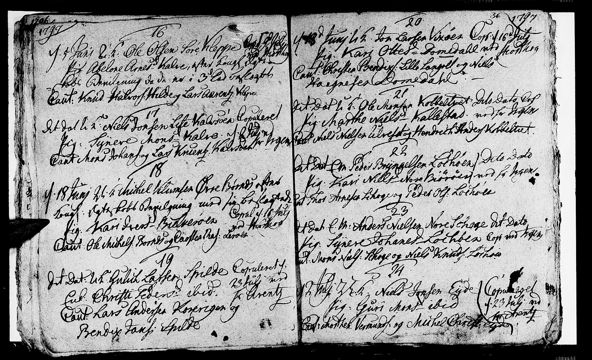 Sund sokneprestembete, AV/SAB-A-99930: Parish register (official) no. A 8, 1788-1815, p. 36