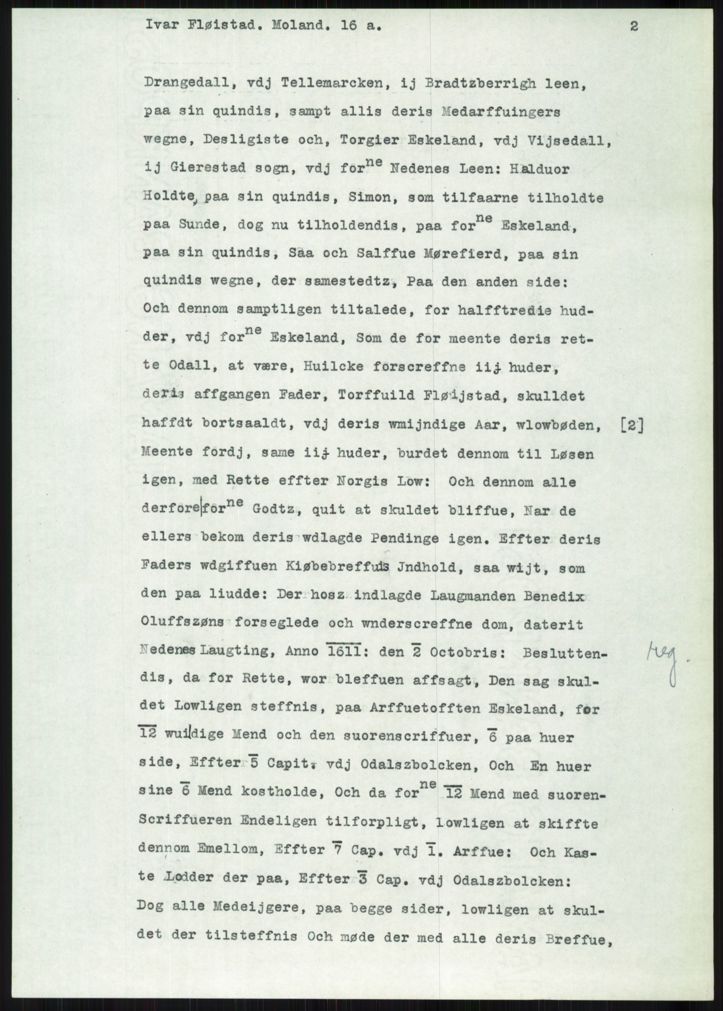 Samlinger til kildeutgivelse, Diplomavskriftsamlingen, AV/RA-EA-4053/H/Ha, p. 2055