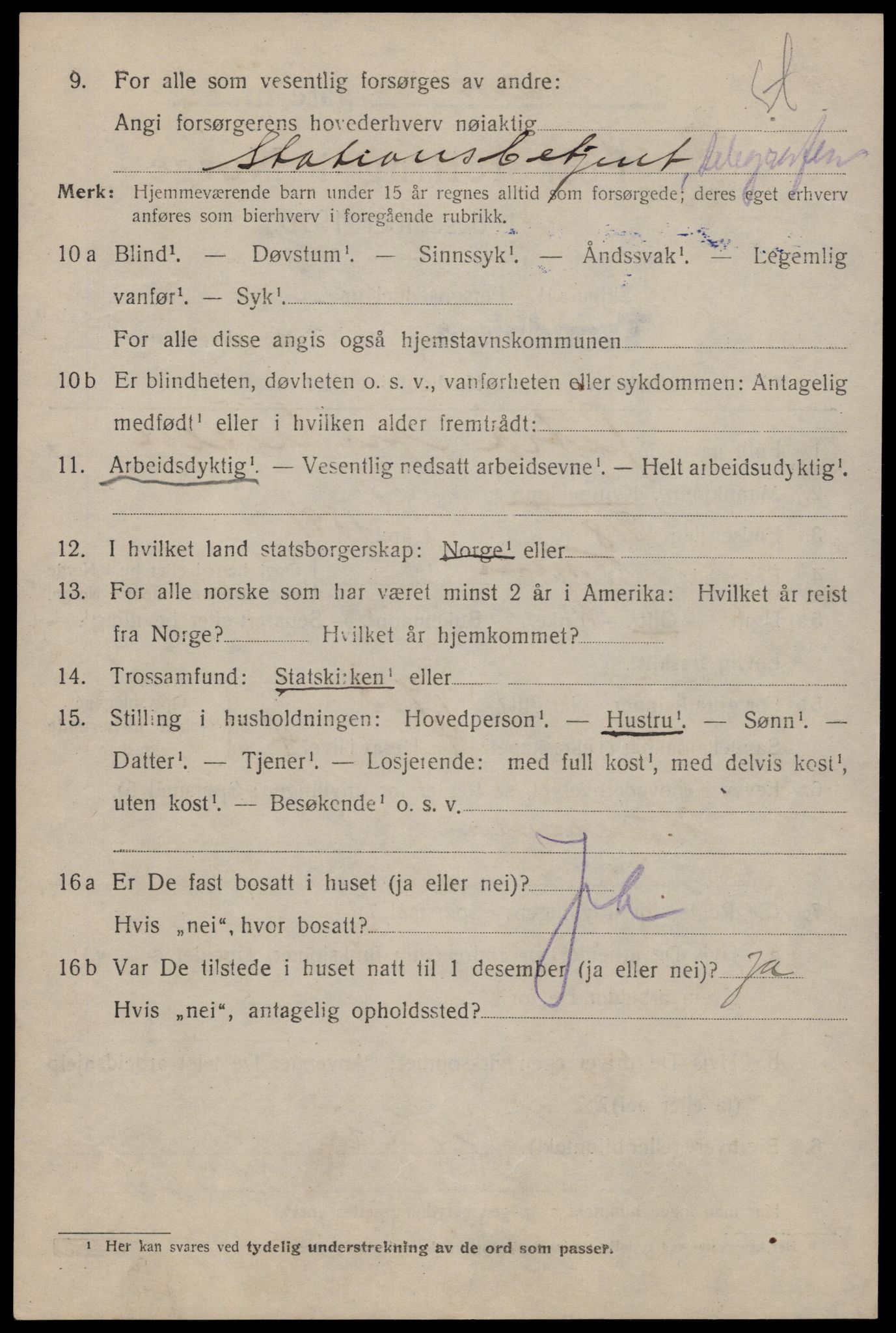 SAT, 1920 census for Trondheim, 1920, p. 81437