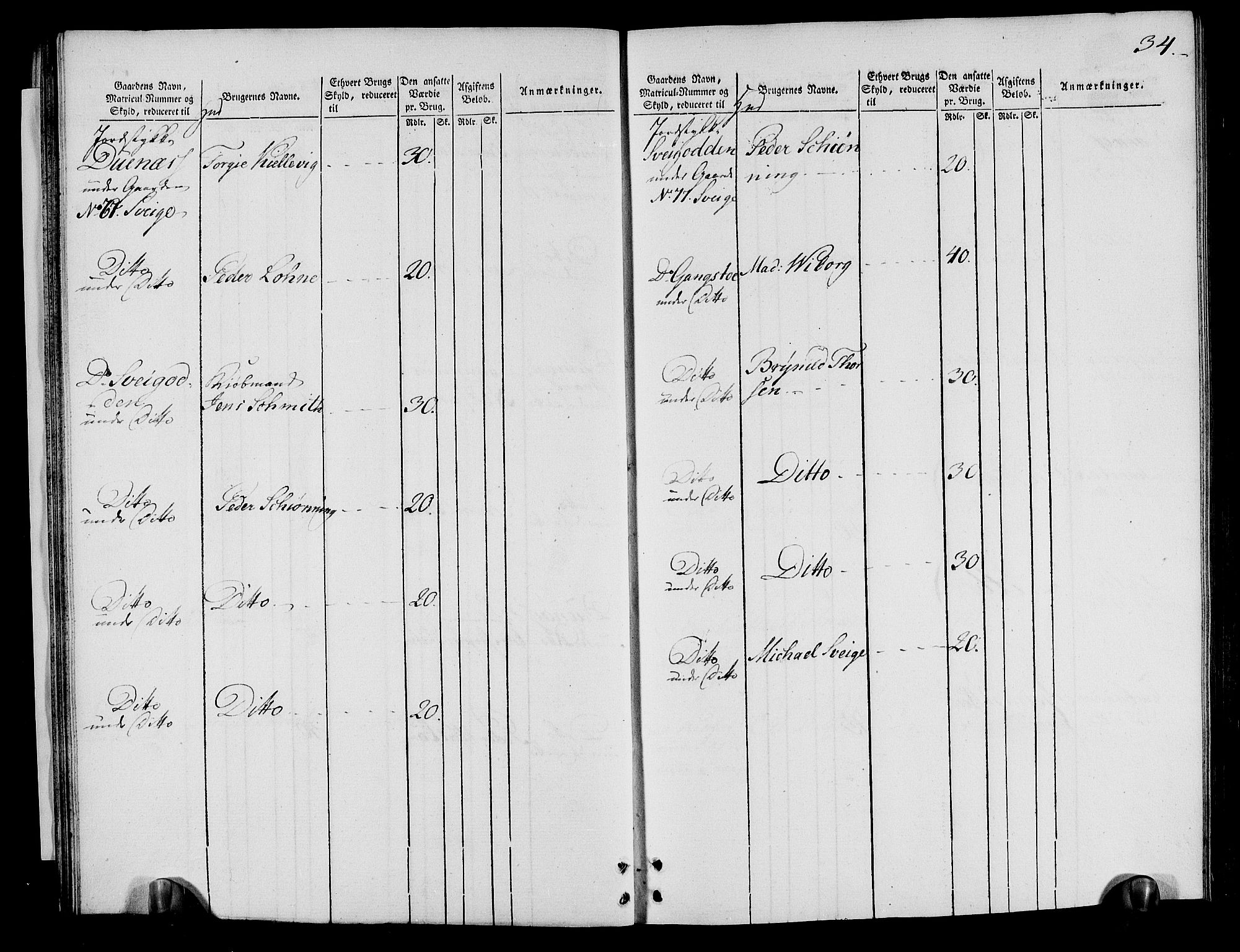 Rentekammeret inntil 1814, Realistisk ordnet avdeling, AV/RA-EA-4070/N/Ne/Nea/L0095: Lista fogderi. Oppebørselsregister, 1803-1804, p. 36