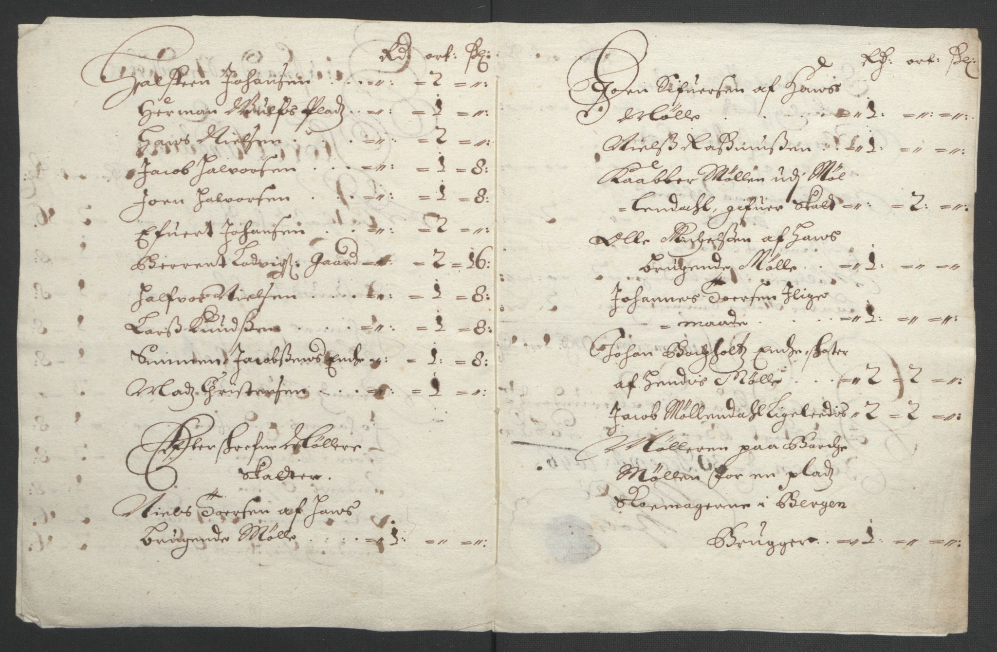 Rentekammeret inntil 1814, Reviderte regnskaper, Fogderegnskap, AV/RA-EA-4092/R51/L3183: Fogderegnskap Nordhordland og Voss, 1695-1697, p. 267