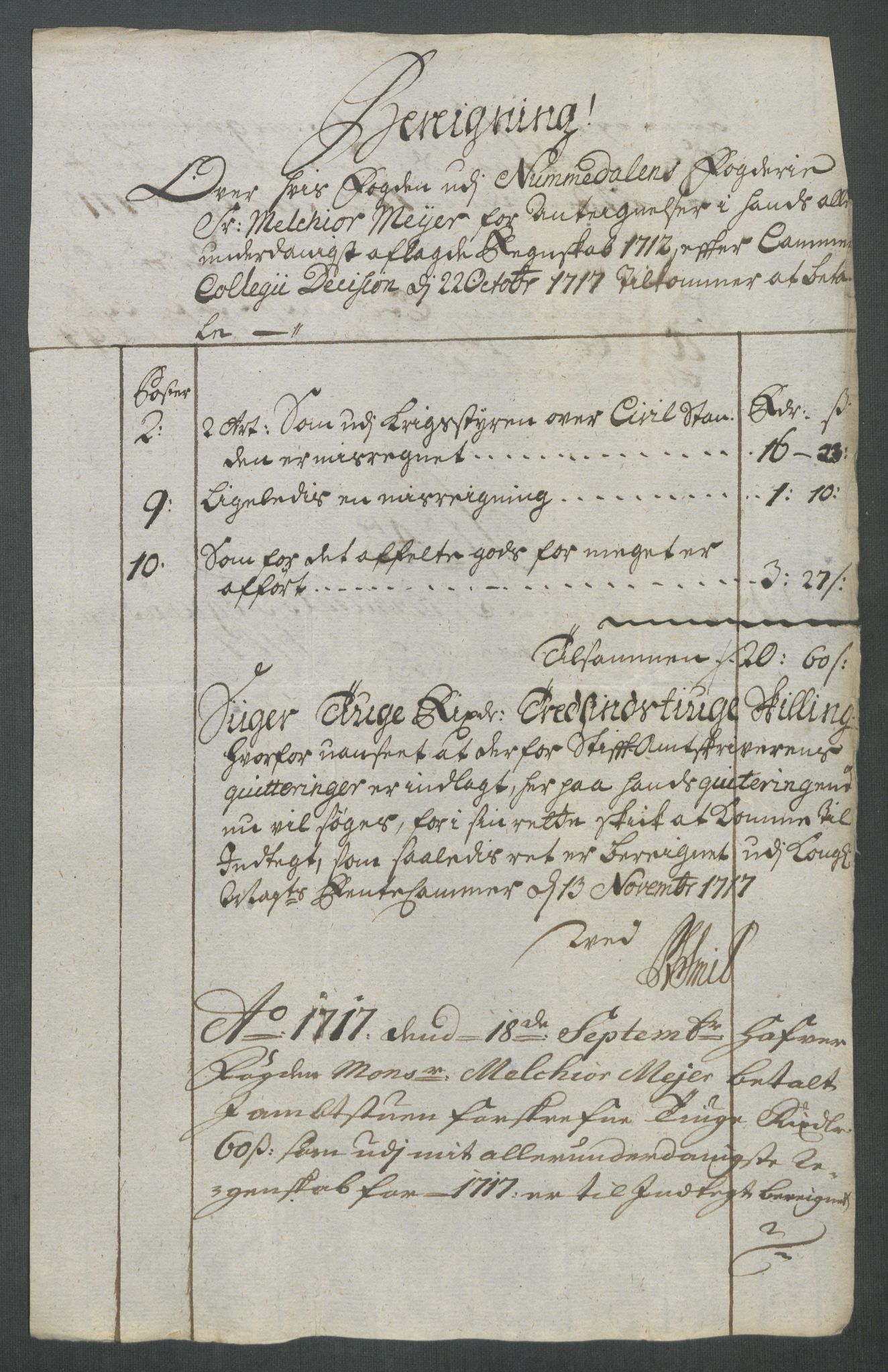 Rentekammeret inntil 1814, Reviderte regnskaper, Fogderegnskap, AV/RA-EA-4092/R64/L4438: Fogderegnskap Namdal, 1717, p. 256