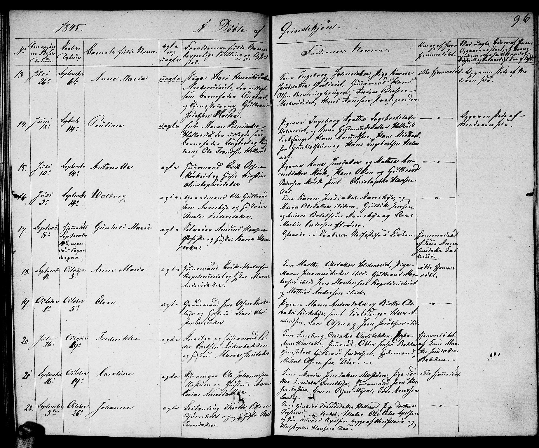 Nittedal prestekontor Kirkebøker, AV/SAO-A-10365a/F/Fa/L0004: Parish register (official) no. I 4, 1836-1849, p. 96