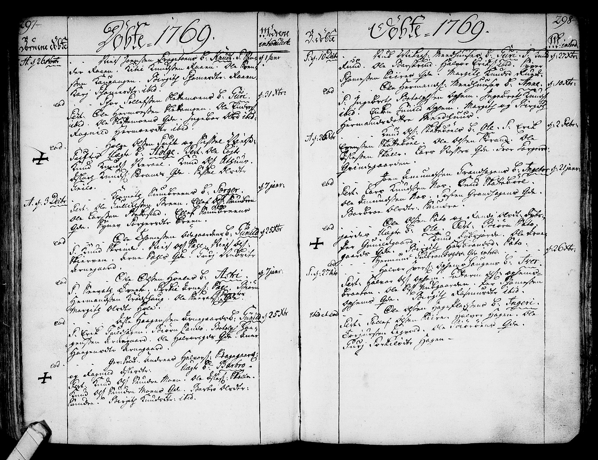 Ål kirkebøker, AV/SAKO-A-249/F/Fa/L0001: Parish register (official) no. I 1, 1744-1769, p. 297-298