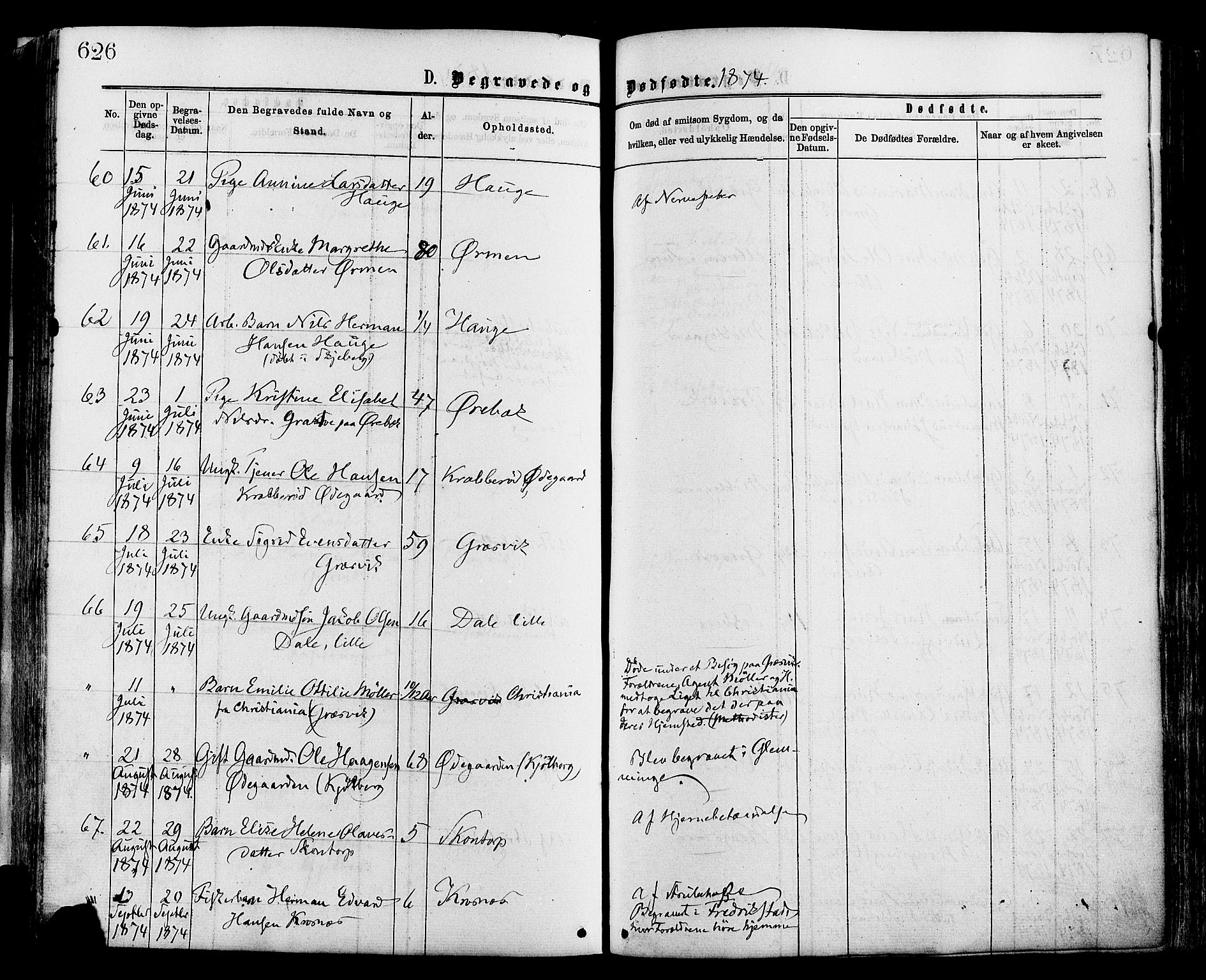 Onsøy prestekontor Kirkebøker, AV/SAO-A-10914/F/Fa/L0004: Parish register (official) no. I 4, 1861-1877, p. 626
