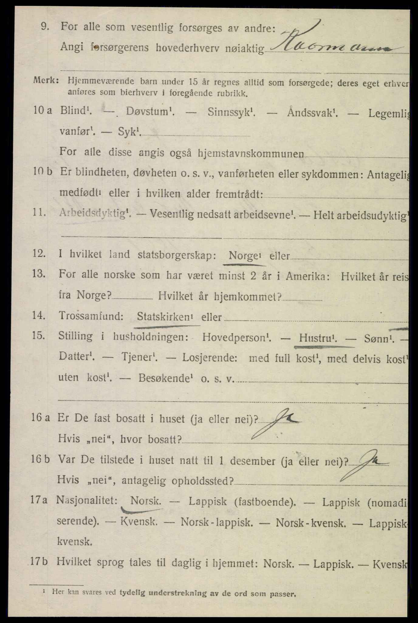 SAT, 1920 census for Otterøy, 1920, p. 2616