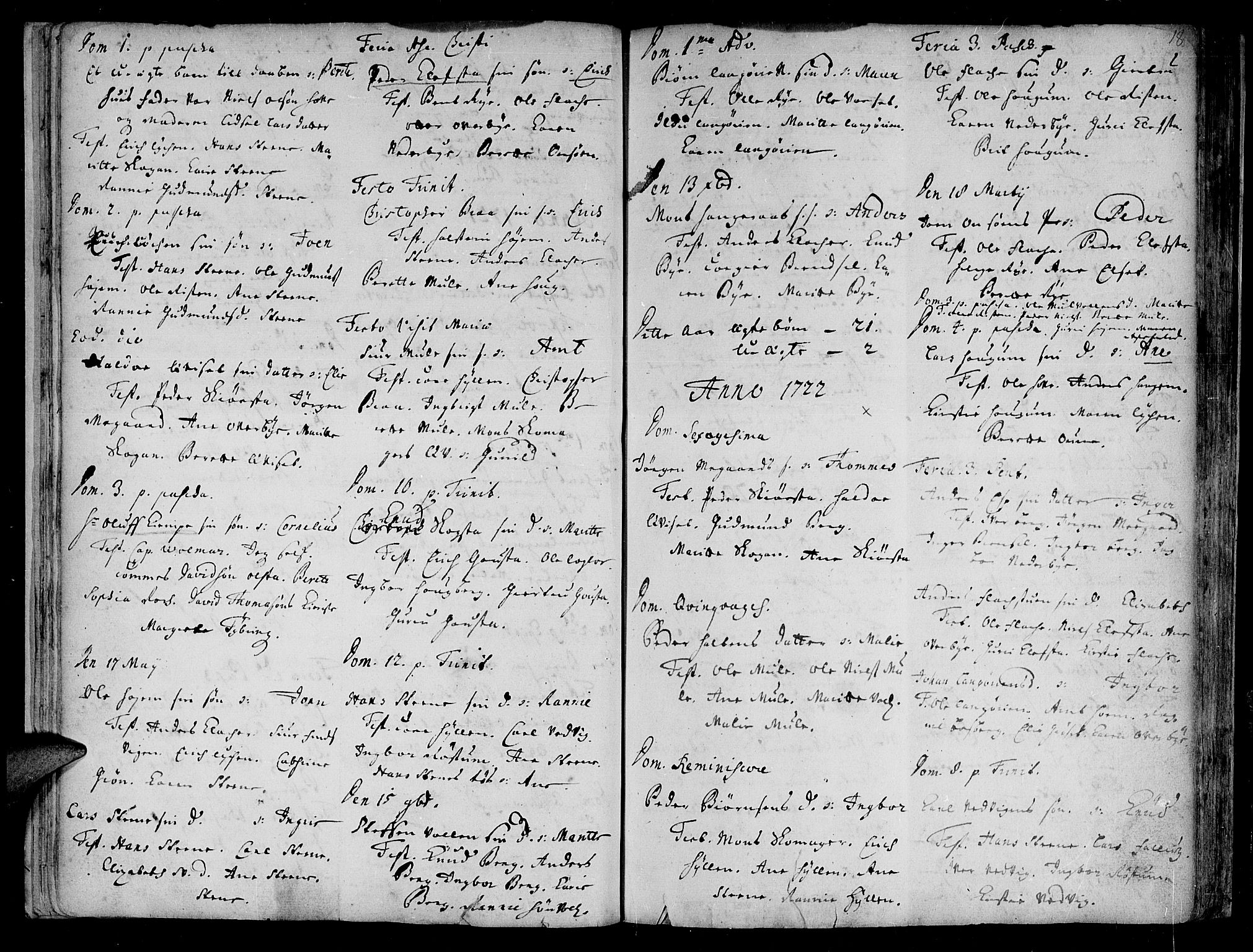 Ministerialprotokoller, klokkerbøker og fødselsregistre - Sør-Trøndelag, SAT/A-1456/612/L0368: Parish register (official) no. 612A02, 1702-1753, p. 18
