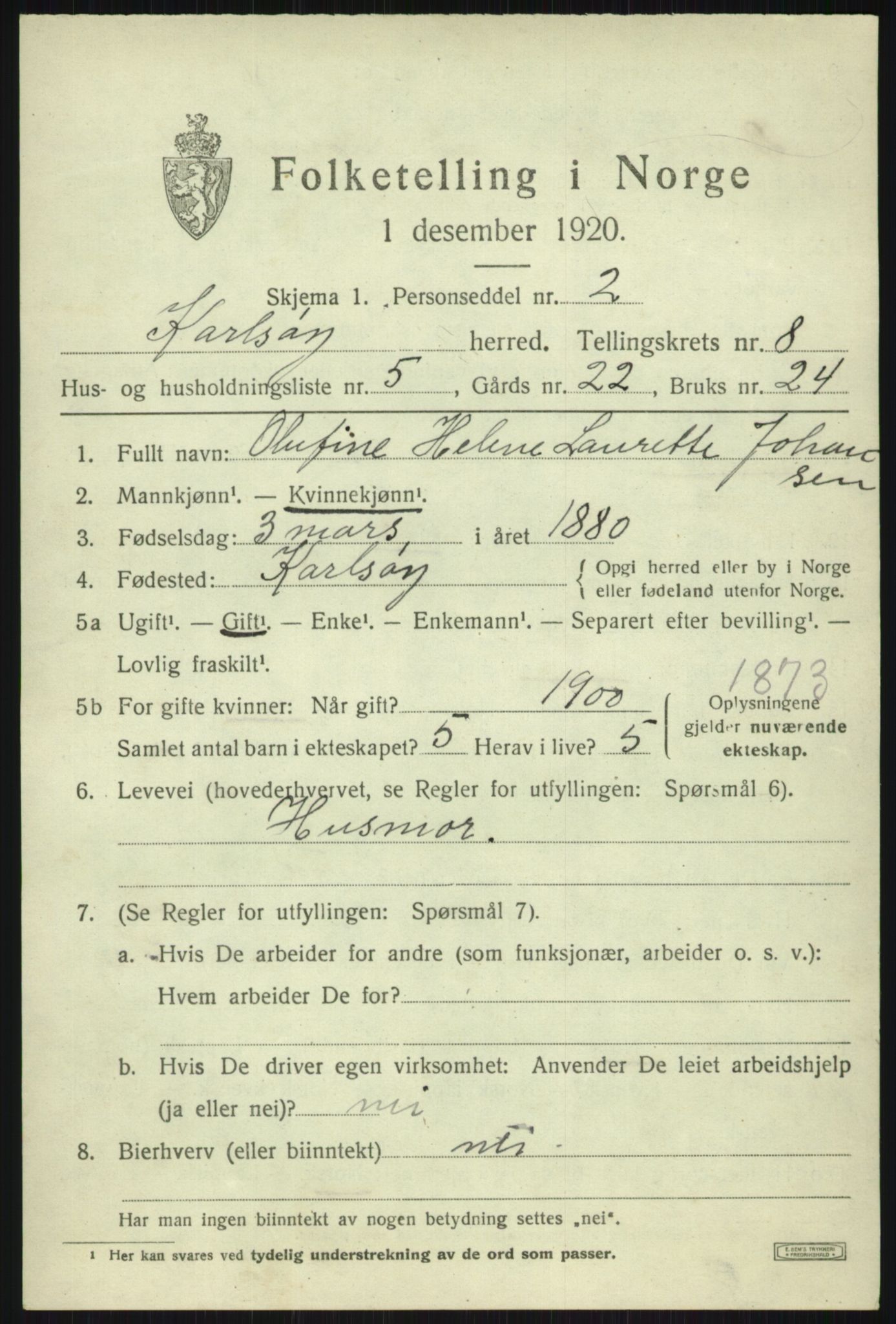 SATØ, 1920 census for Karlsøy, 1920, p. 2969