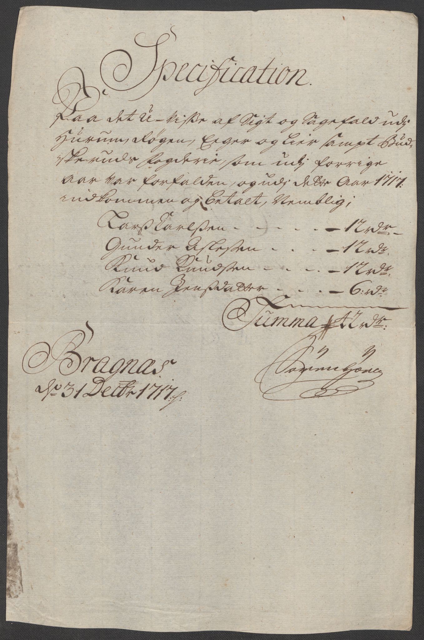 Rentekammeret inntil 1814, Reviderte regnskaper, Fogderegnskap, AV/RA-EA-4092/R31/L1711: Fogderegnskap Hurum, Røyken, Eiker, Lier og Buskerud, 1717, p. 281