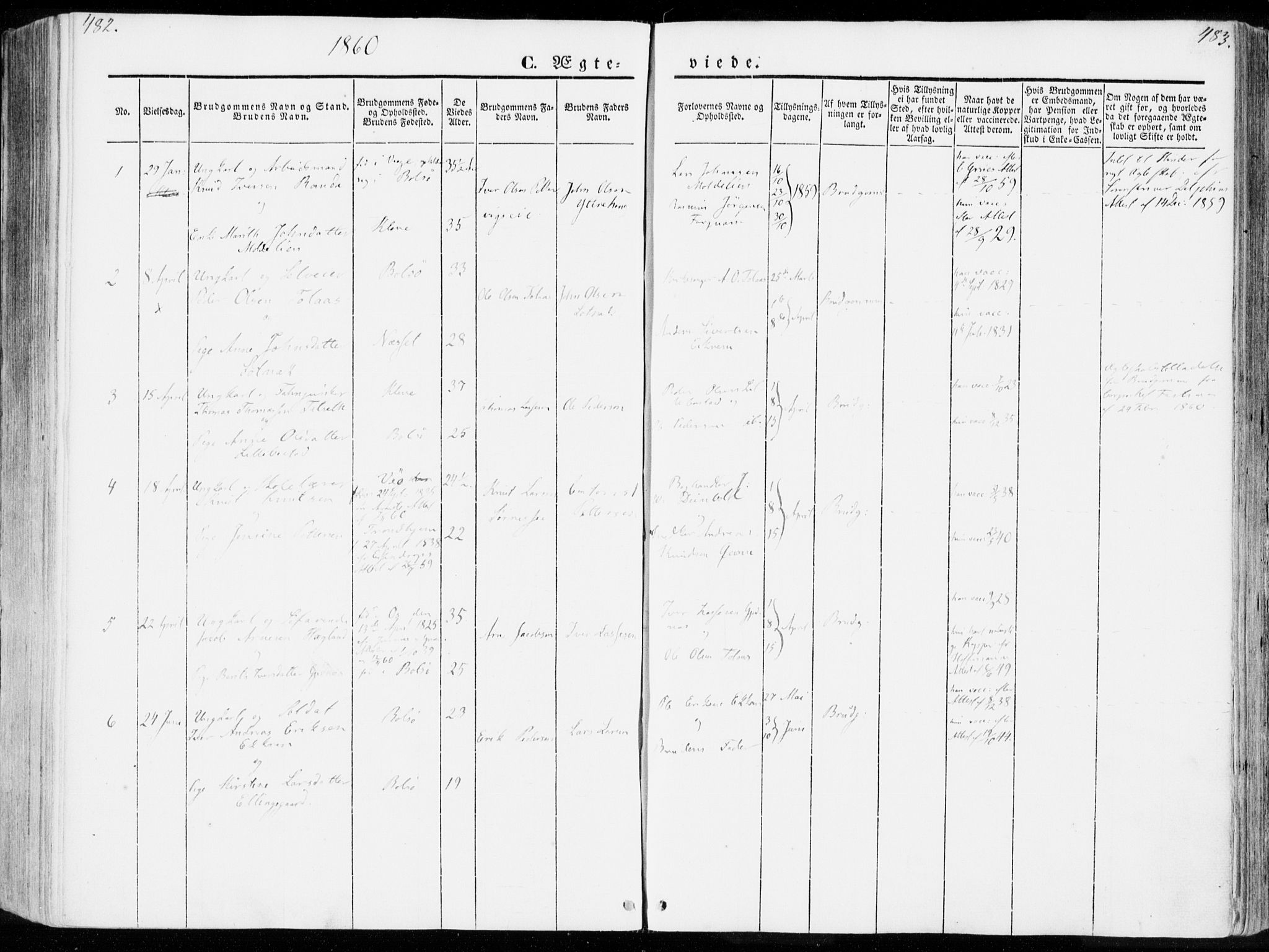 Ministerialprotokoller, klokkerbøker og fødselsregistre - Møre og Romsdal, SAT/A-1454/555/L0653: Parish register (official) no. 555A04, 1843-1869, p. 482-483