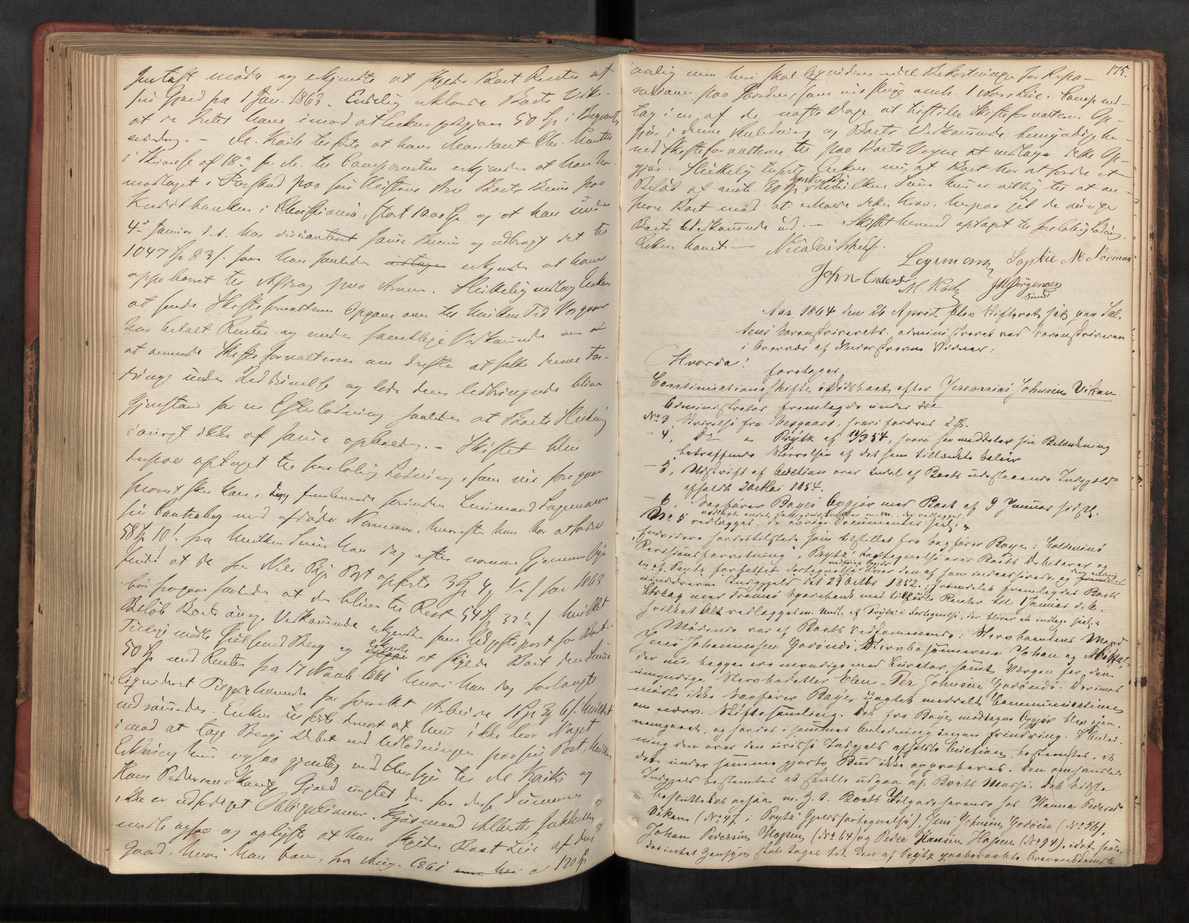 Salten sorenskriveri, AV/SAT-A-4578/1/3/3B/L0002: Skiftebehandlingsprotokoll, 1853-1865, p. 175