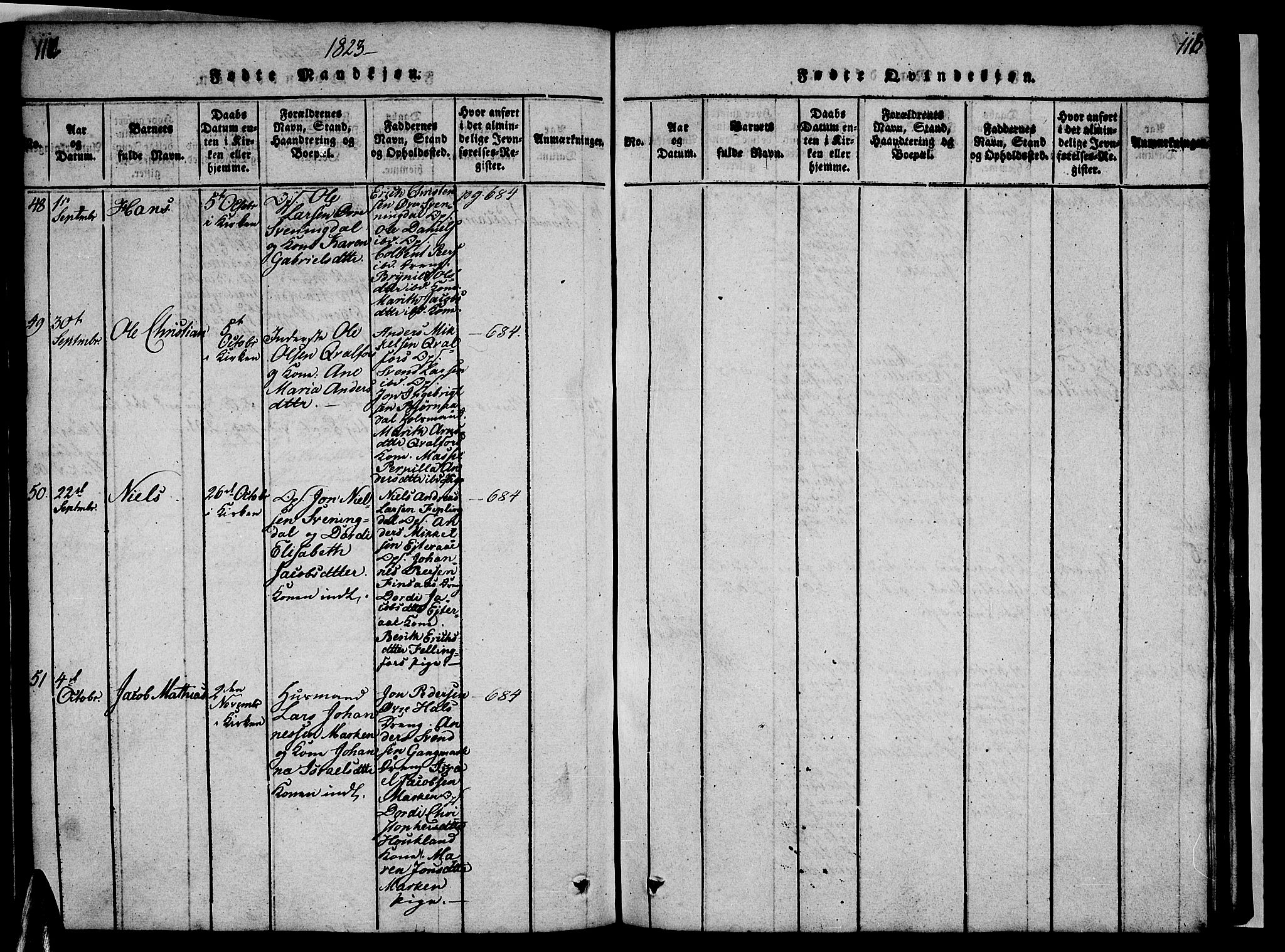 Ministerialprotokoller, klokkerbøker og fødselsregistre - Nordland, AV/SAT-A-1459/820/L0299: Parish register (copy) no. 820C01, 1820-1825, p. 112-113