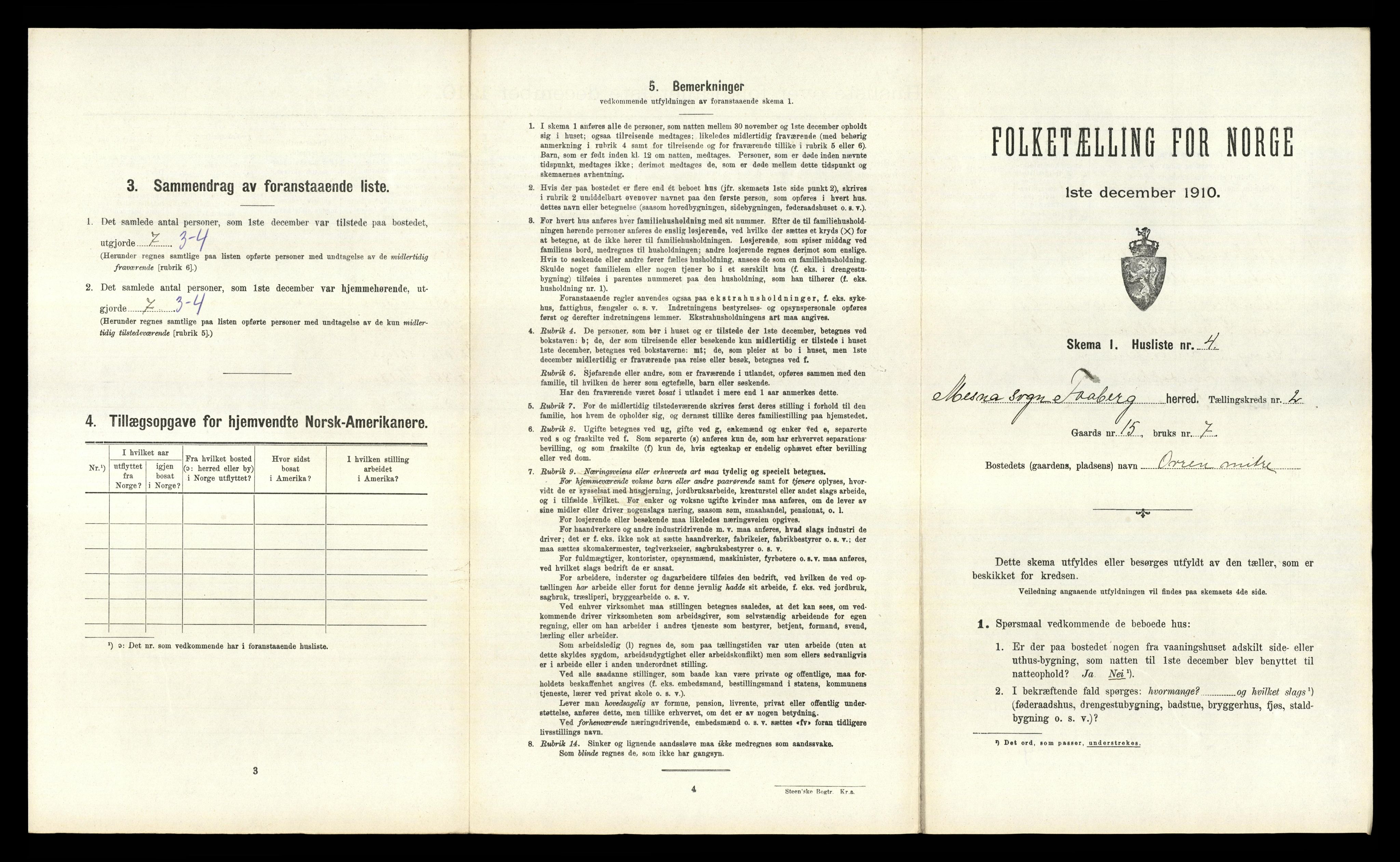 RA, 1910 census for Fåberg, 1910, p. 192