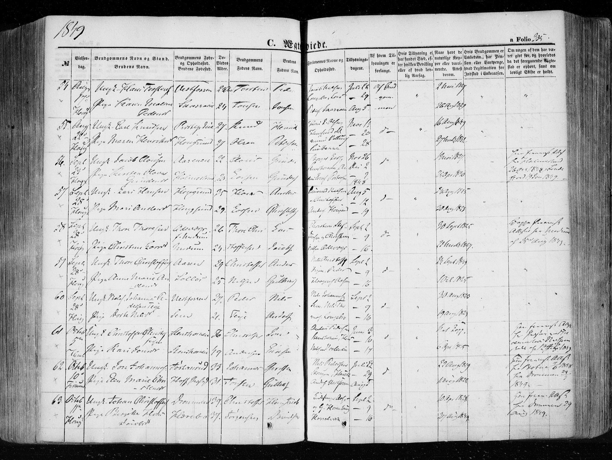 Eiker kirkebøker, AV/SAKO-A-4/F/Fa/L0014: Parish register (official) no. I 14, 1846-1854, p. 335