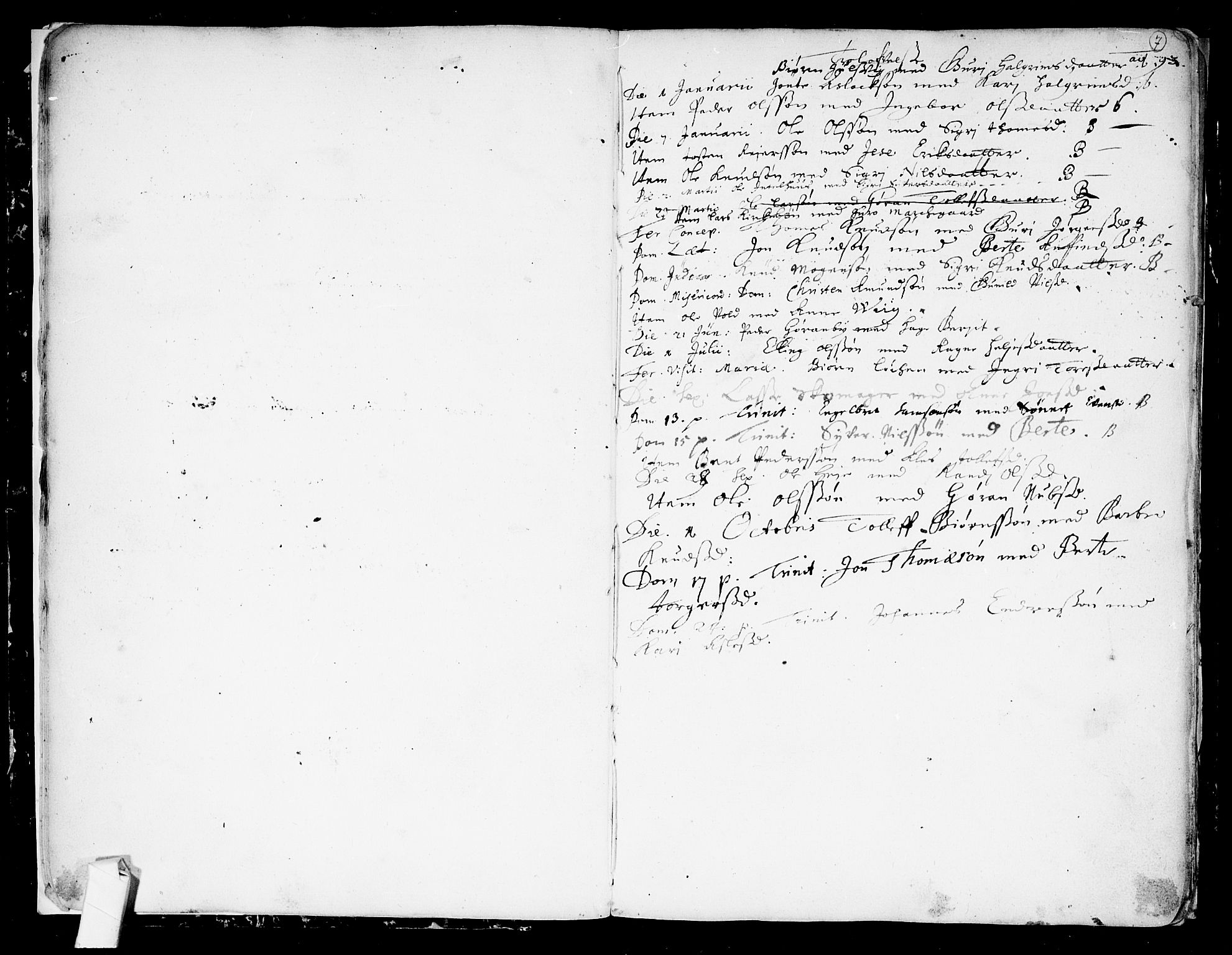 Nes kirkebøker, AV/SAKO-A-236/F/Fa/L0001: Parish register (official) no. 1, 1693-1706, p. 7