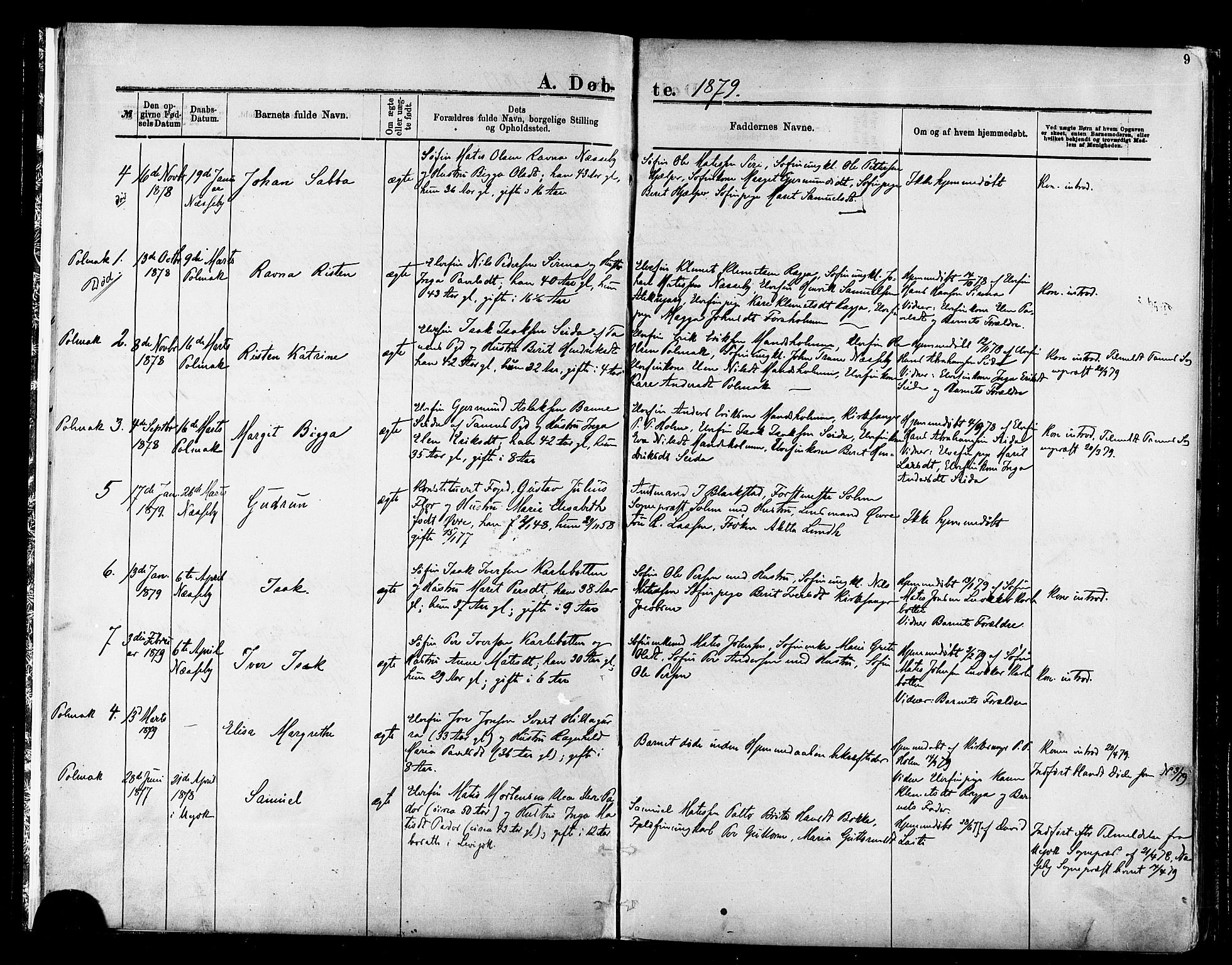 Nesseby sokneprestkontor, AV/SATØ-S-1330/H/Ha/L0004kirke: Parish register (official) no. 4, 1877-1884, p. 9