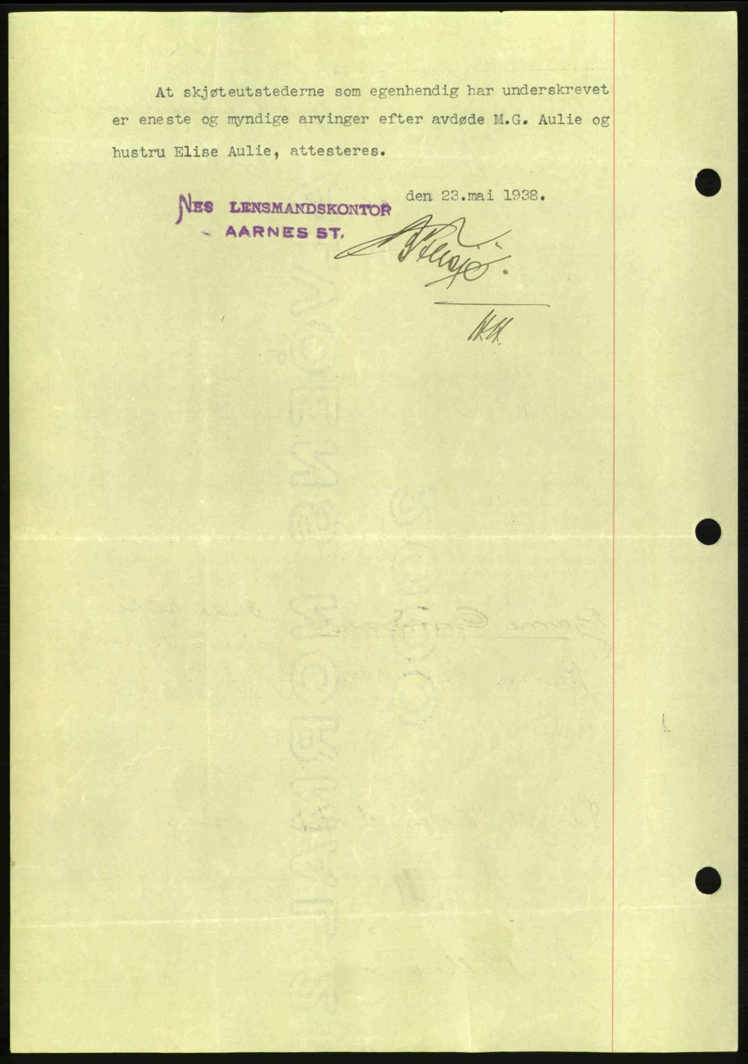 Nes tingrett, SAO/A-10548/G/Gb/Gbb/L0006: Mortgage book no. 50, 1938-1938, Diary no: : 625/1938
