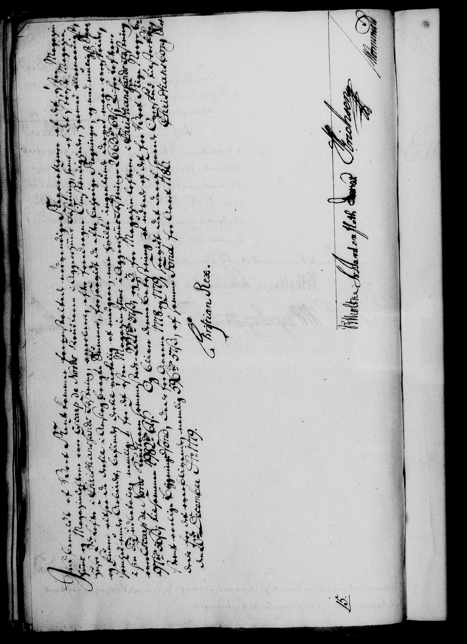 Rentekammeret, Kammerkanselliet, RA/EA-3111/G/Gf/Gfa/L0061: Norsk relasjons- og resolusjonsprotokoll (merket RK 52.61), 1779, p. 609