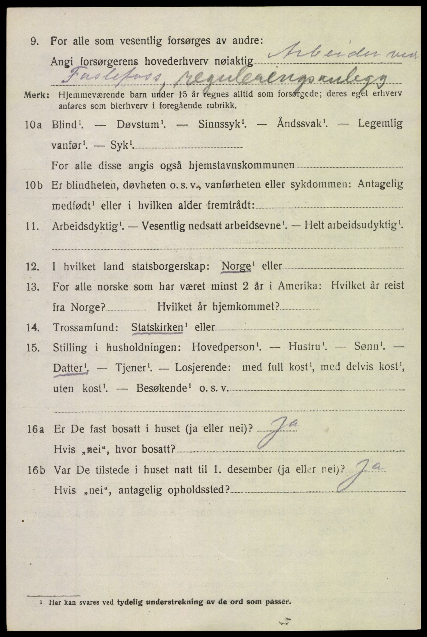 SAH, 1920 census for Nord-Aurdal, 1920, p. 9875