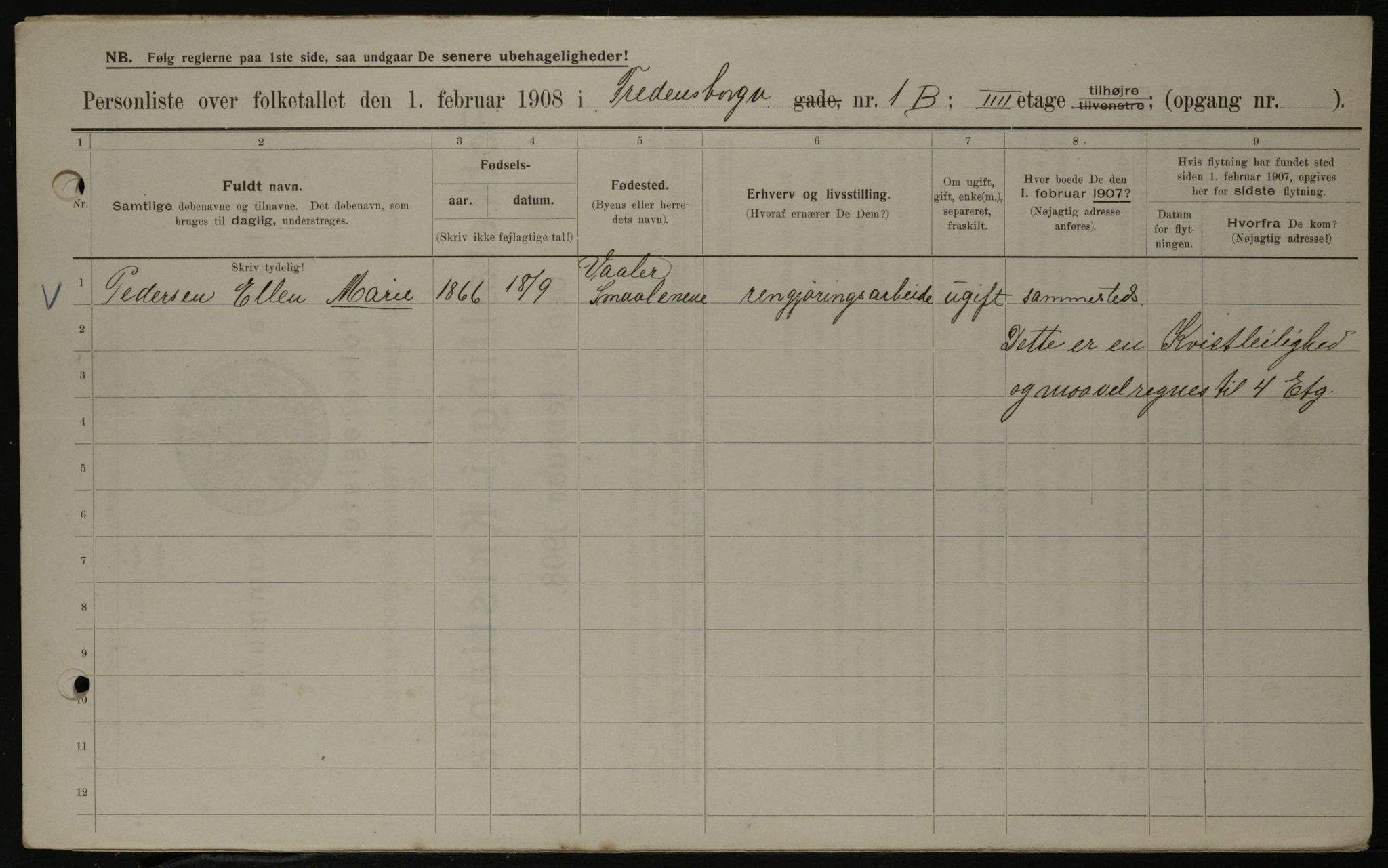 OBA, Municipal Census 1908 for Kristiania, 1908, p. 23095