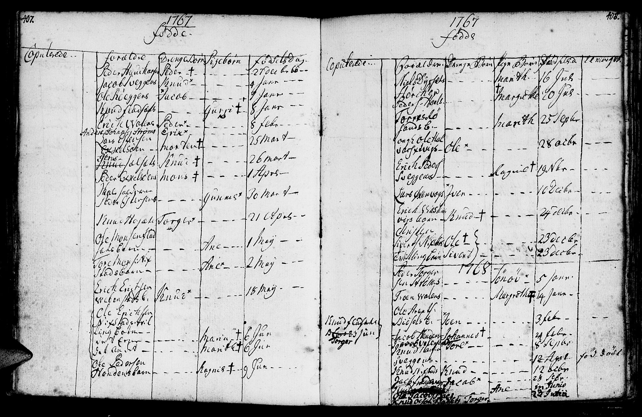 Ministerialprotokoller, klokkerbøker og fødselsregistre - Møre og Romsdal, AV/SAT-A-1454/569/L0816: Parish register (official) no. 569A02, 1759-1805, p. 407-408