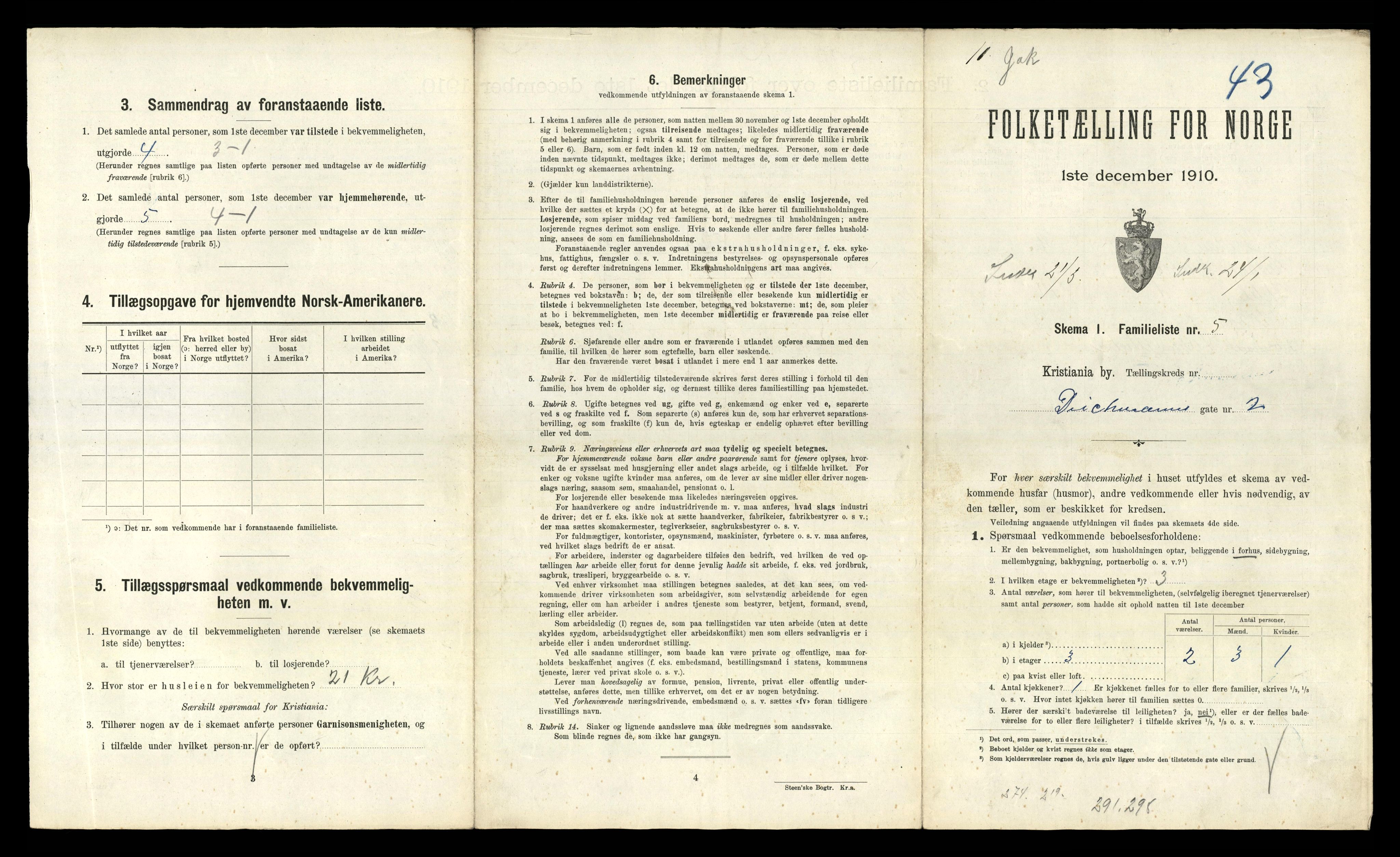 RA, 1910 census for Kristiania, 1910, p. 16061