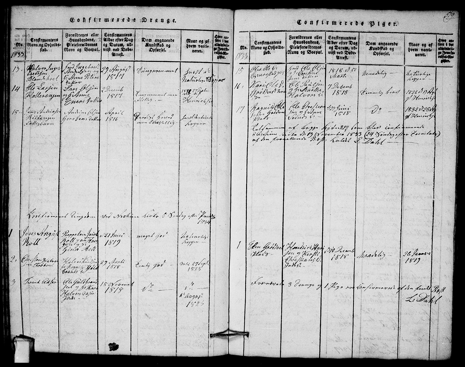 Askim prestekontor Kirkebøker, SAO/A-10900/G/Ga/L0001: Parish register (copy) no. 1, 1817-1846, p. 518-519