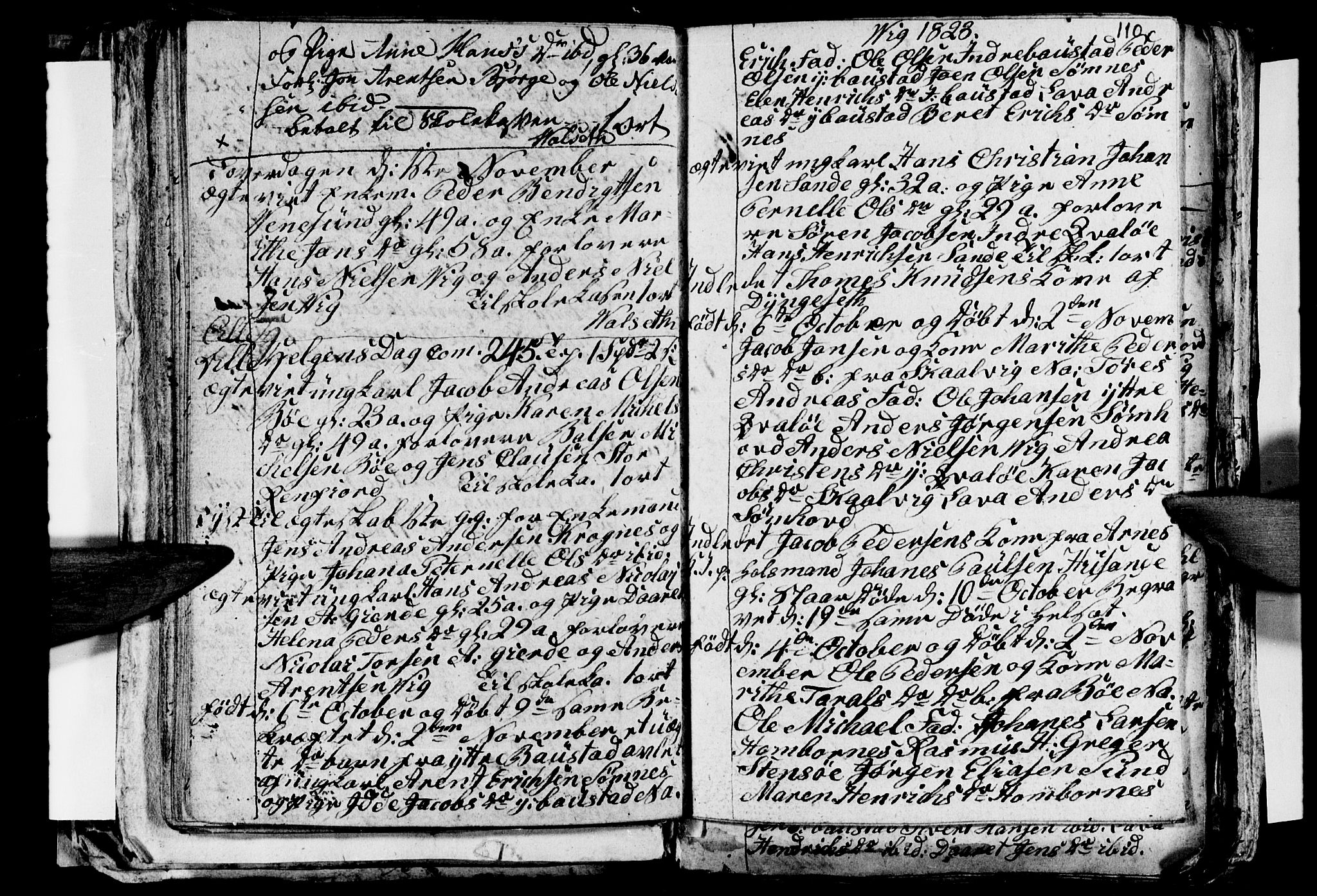 Ministerialprotokoller, klokkerbøker og fødselsregistre - Nordland, SAT/A-1459/812/L0185: Parish register (copy) no. 812C03, 1815-1837, p. 110