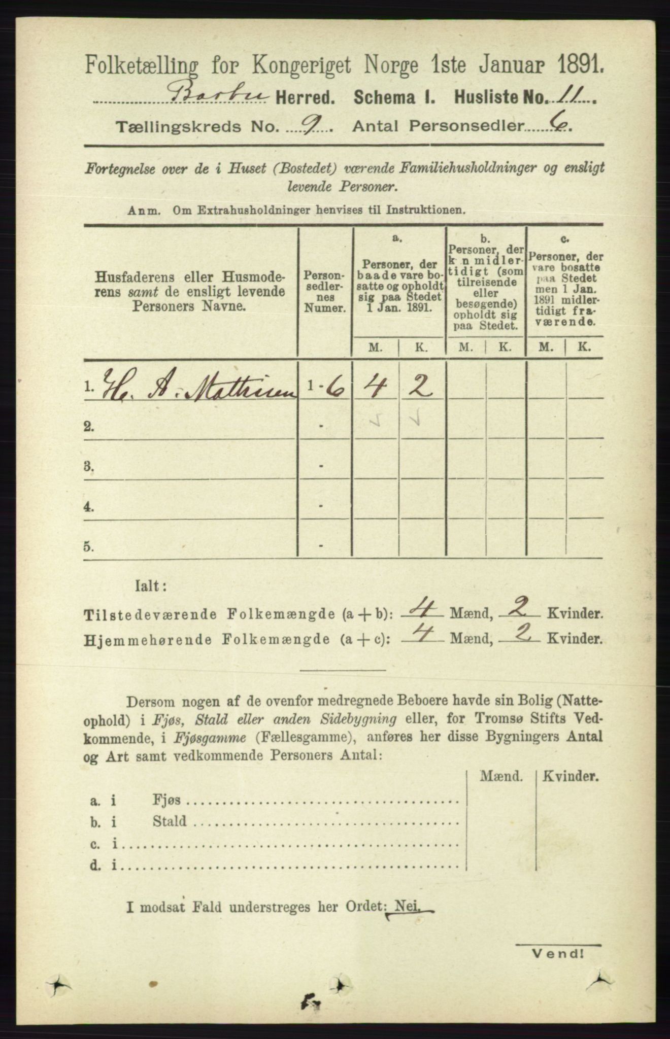 RA, 1891 census for 0990 Barbu, 1891, p. 7079