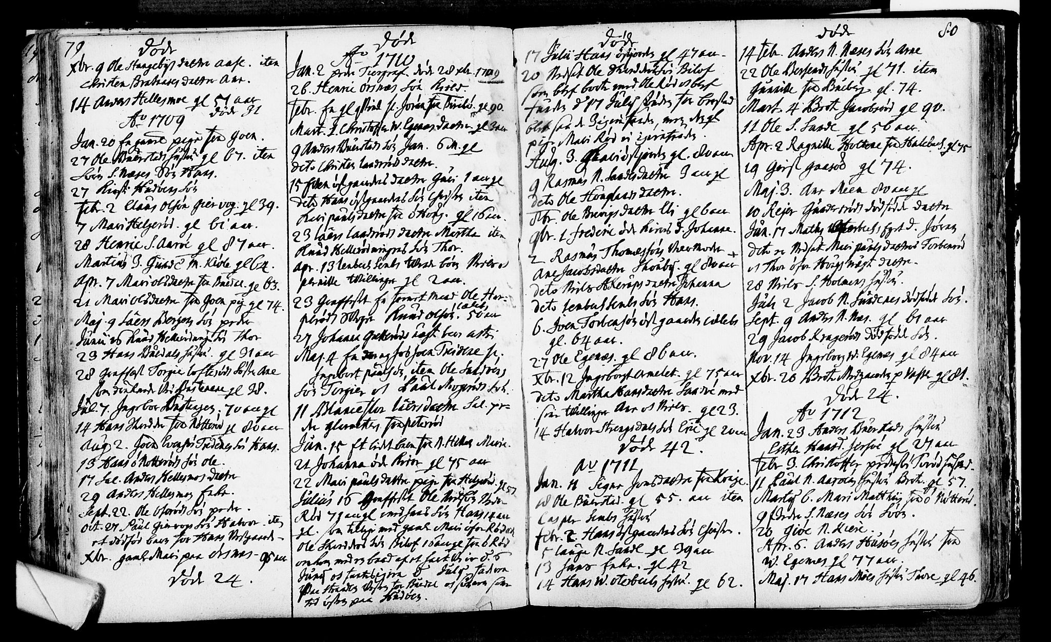 Nøtterøy kirkebøker, SAKO/A-354/F/Fa/L0001: Parish register (official) no. I 1, 1686-1738, p. 79-80