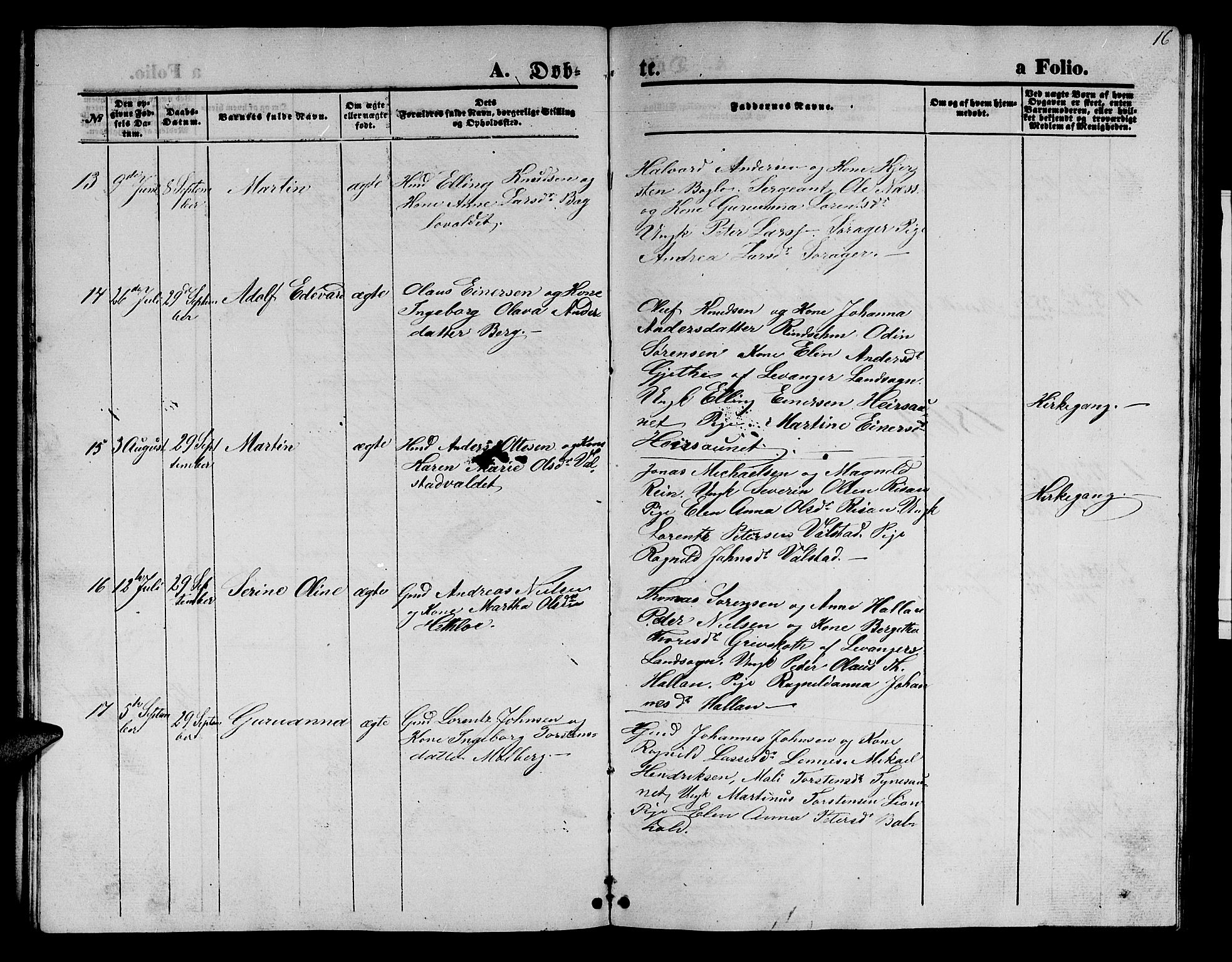 Ministerialprotokoller, klokkerbøker og fødselsregistre - Nord-Trøndelag, SAT/A-1458/726/L0270: Parish register (copy) no. 726C01, 1858-1868, p. 16