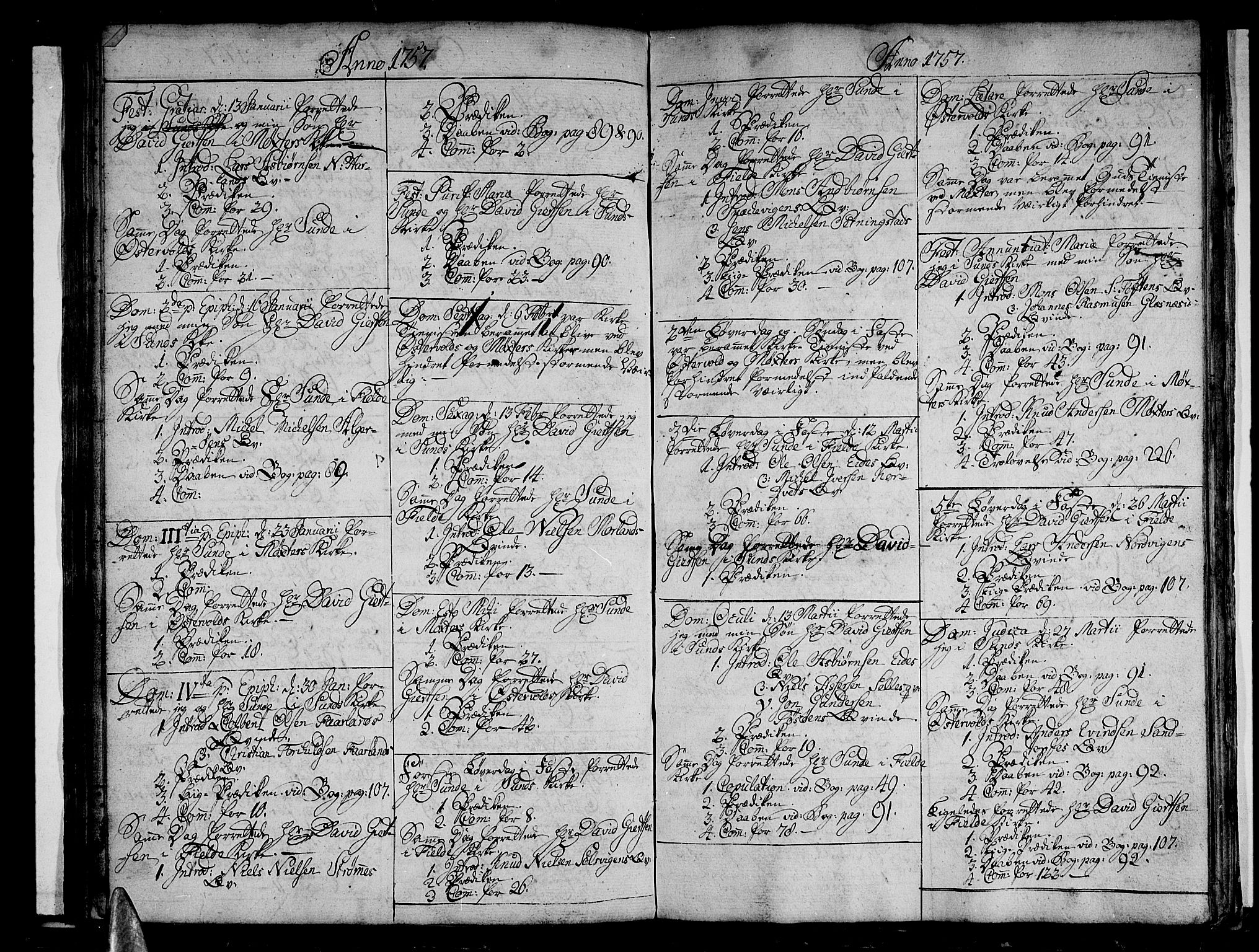 Sund sokneprestembete, AV/SAB-A-99930: Parish register (official) no. A 3, 1740-1769