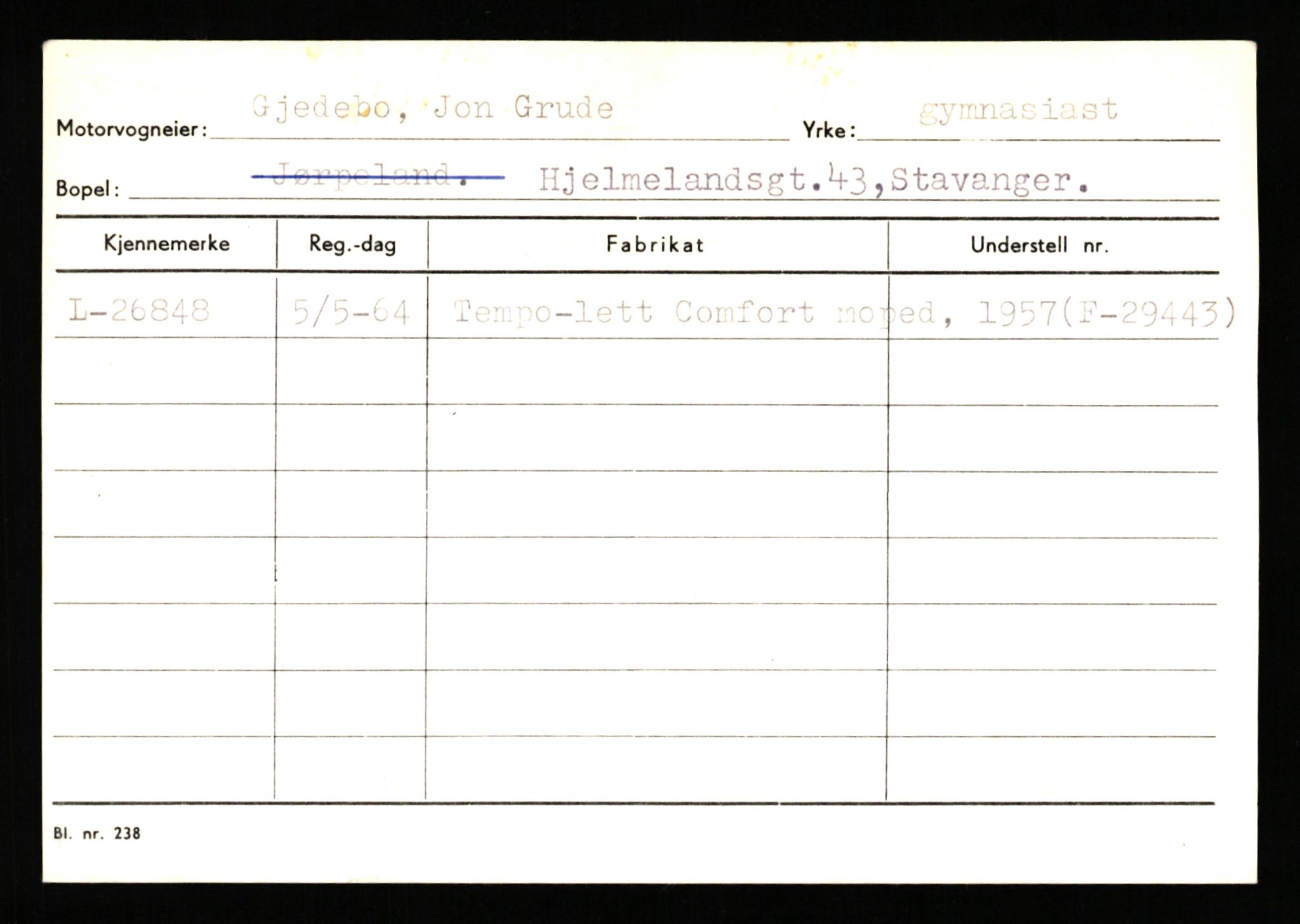 Stavanger trafikkstasjon, SAST/A-101942/0/H/L0010: Fuglestad - Gjestland, 1930-1971, p. 2296