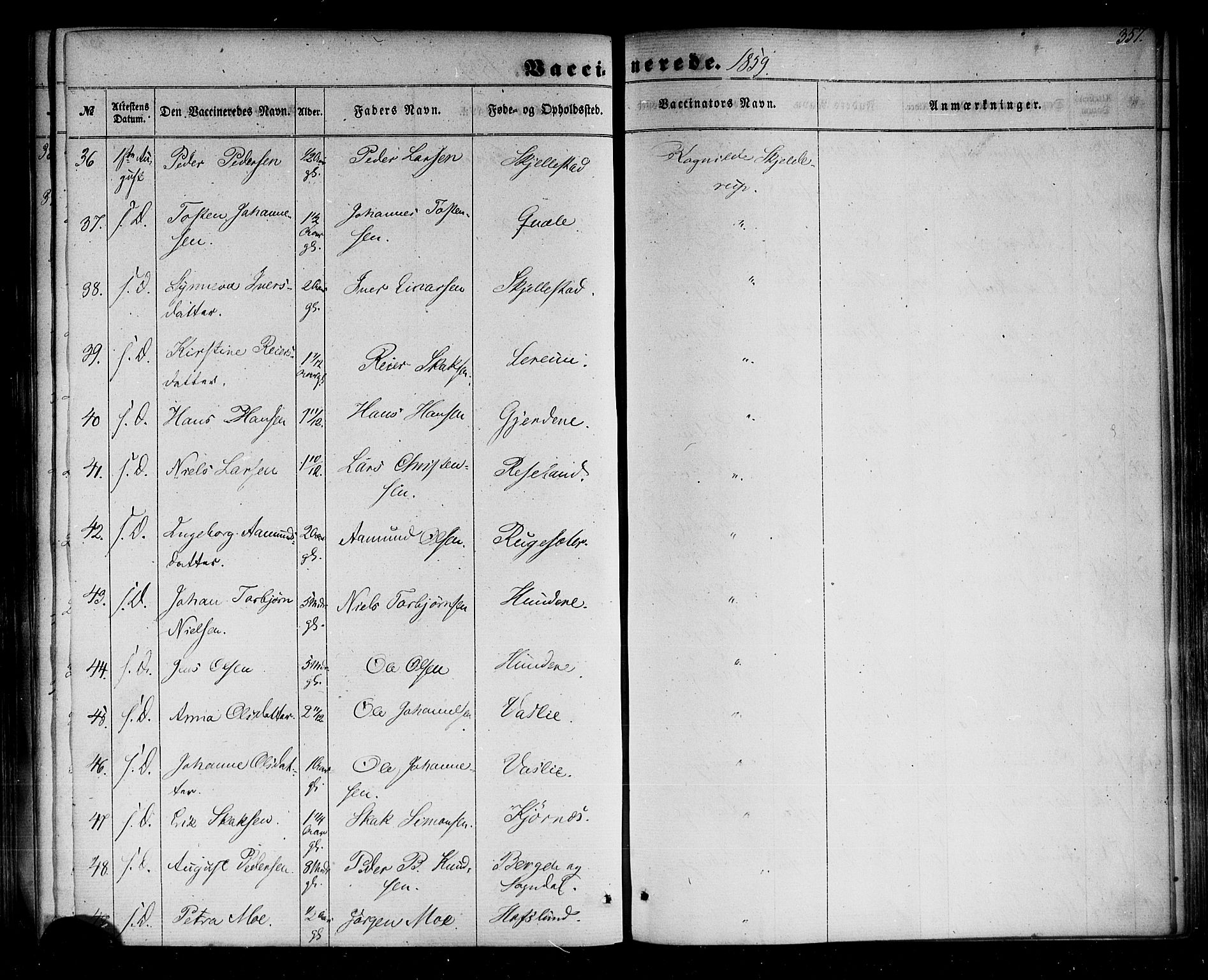 Sogndal sokneprestembete, AV/SAB-A-81301/H/Haa/Haaa/L0013: Parish register (official) no. A 13, 1859-1877, p. 357