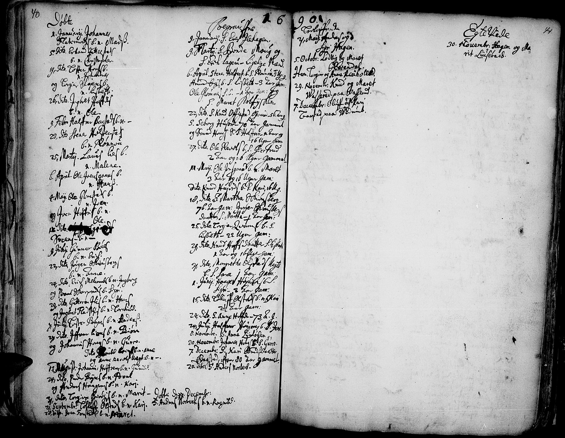 Øyer prestekontor, SAH/PREST-084/H/Ha/Haa/L0001: Parish register (official) no. 1, 1671-1727, p. 40-41