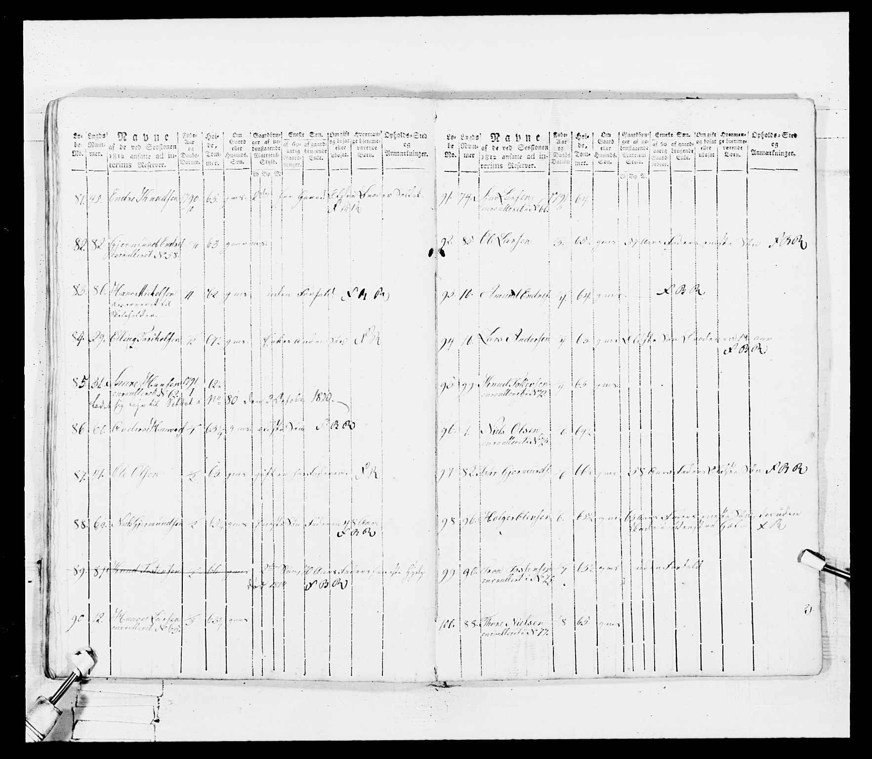 Generalitets- og kommissariatskollegiet, Det kongelige norske kommissariatskollegium, AV/RA-EA-5420/E/Eh/L0099: Bergenhusiske nasjonale infanteriregiment, 1812, p. 546