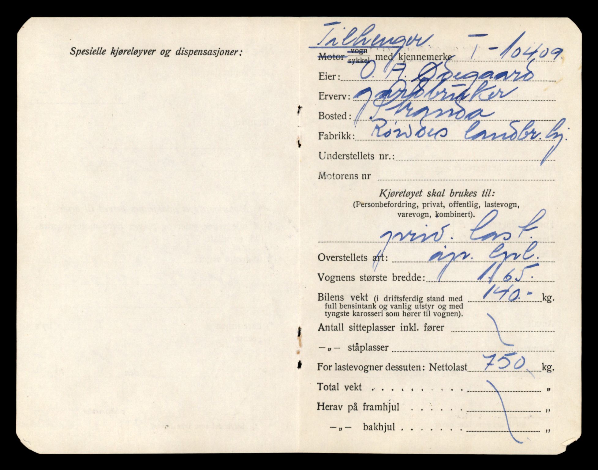 Møre og Romsdal vegkontor - Ålesund trafikkstasjon, AV/SAT-A-4099/F/Fe/L0020: Registreringskort for kjøretøy T 10351 - T 10470, 1927-1998, p. 1636