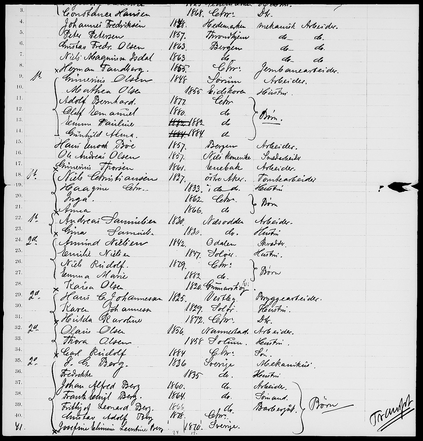 RA, 1885 census for 0301 Kristiania, 1885, p. 9000