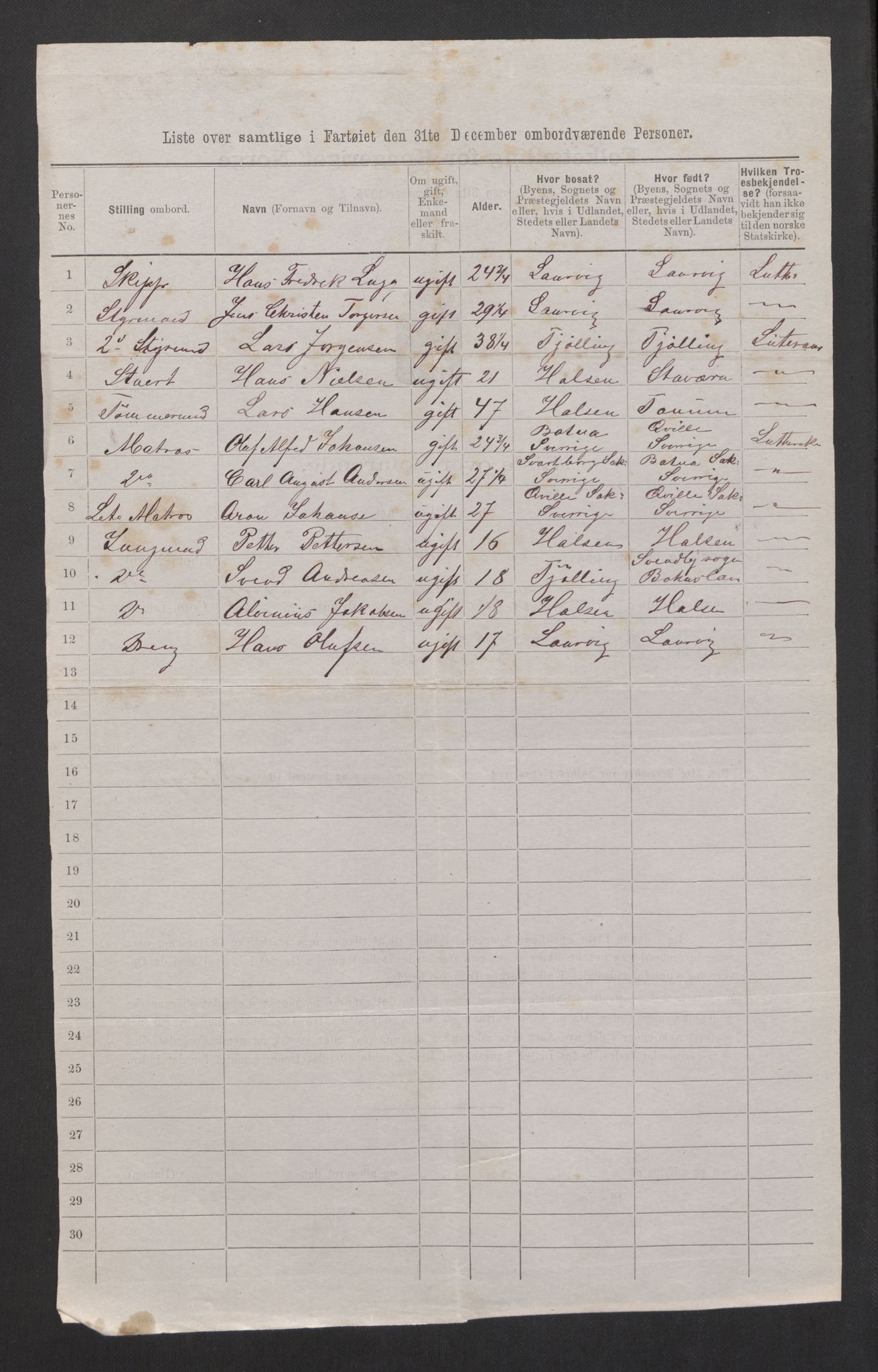 RA, 1875 census, lists of crew on ships: Ships in domestic ports, 1875, p. 240