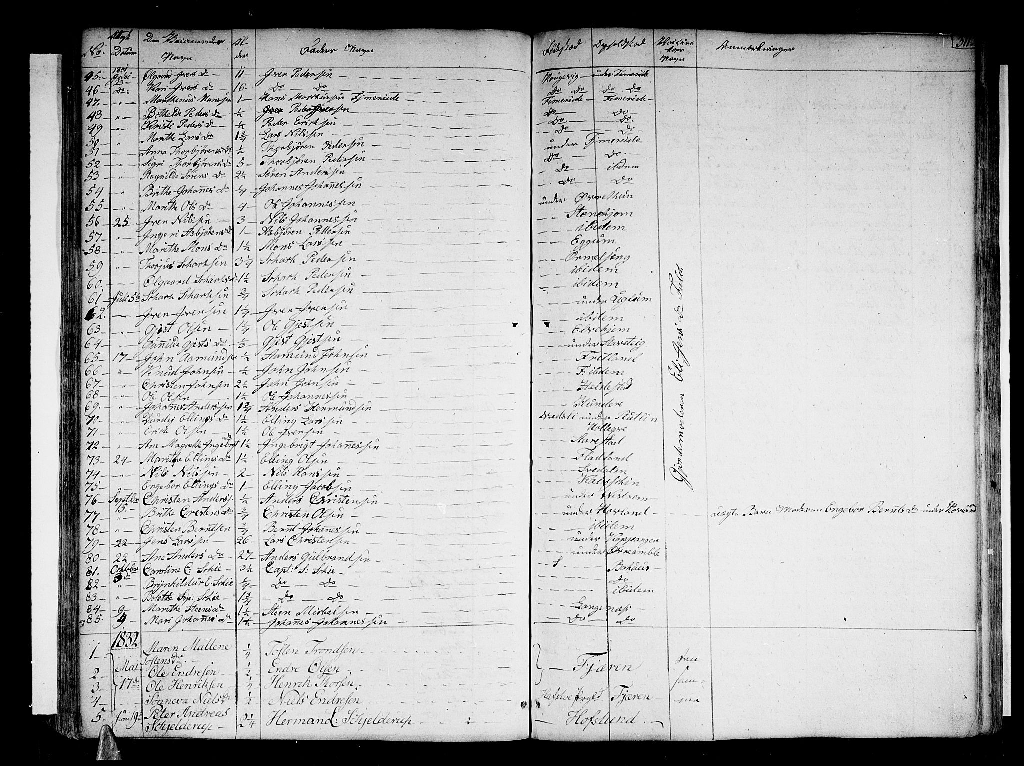 Sogndal sokneprestembete, SAB/A-81301/H/Haa/Haaa/L0010: Parish register (official) no. A 10, 1821-1838, p. 311