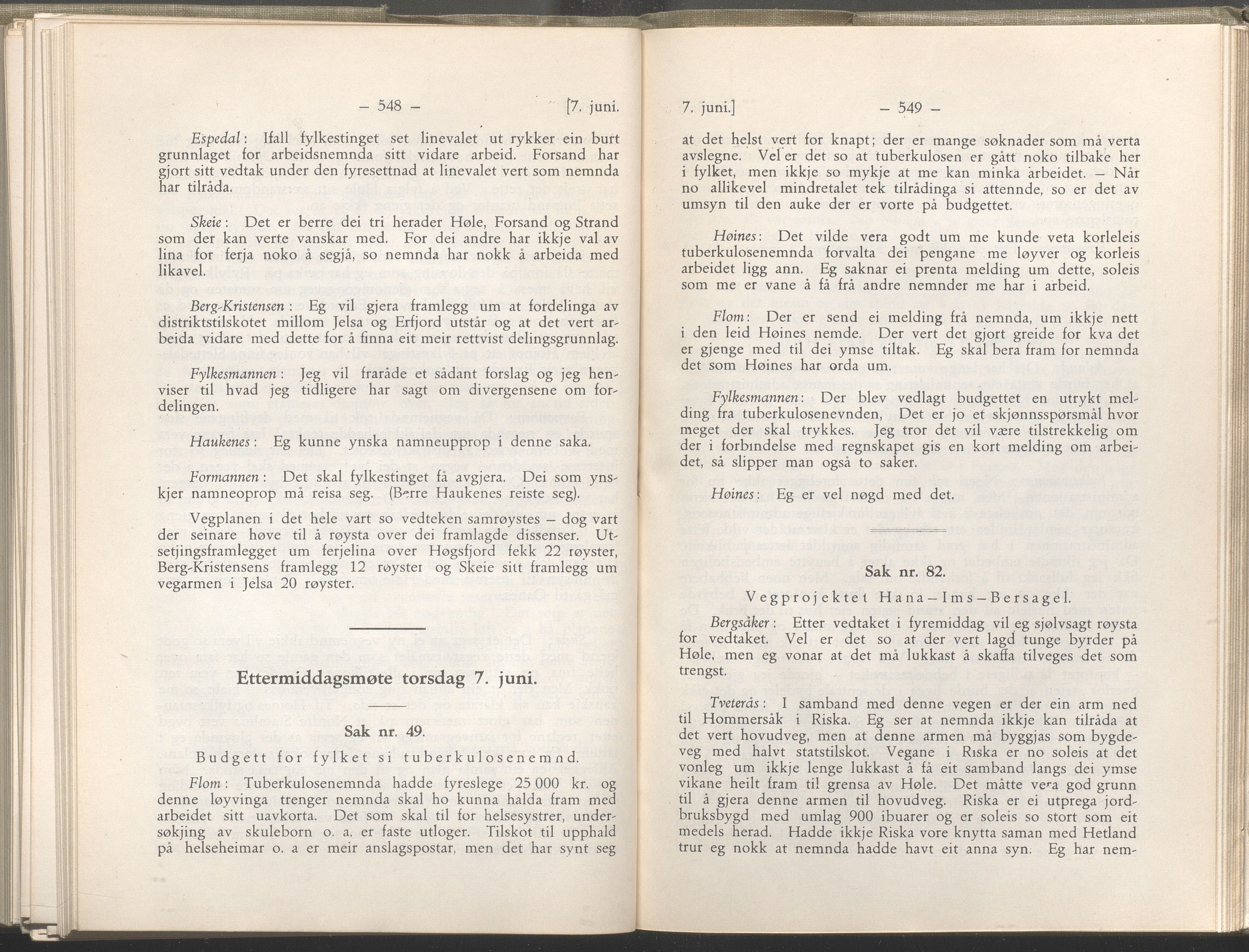 Rogaland fylkeskommune - Fylkesrådmannen , IKAR/A-900/A/Aa/Aaa/L0053: Møtebok , 1934, p. 548-549