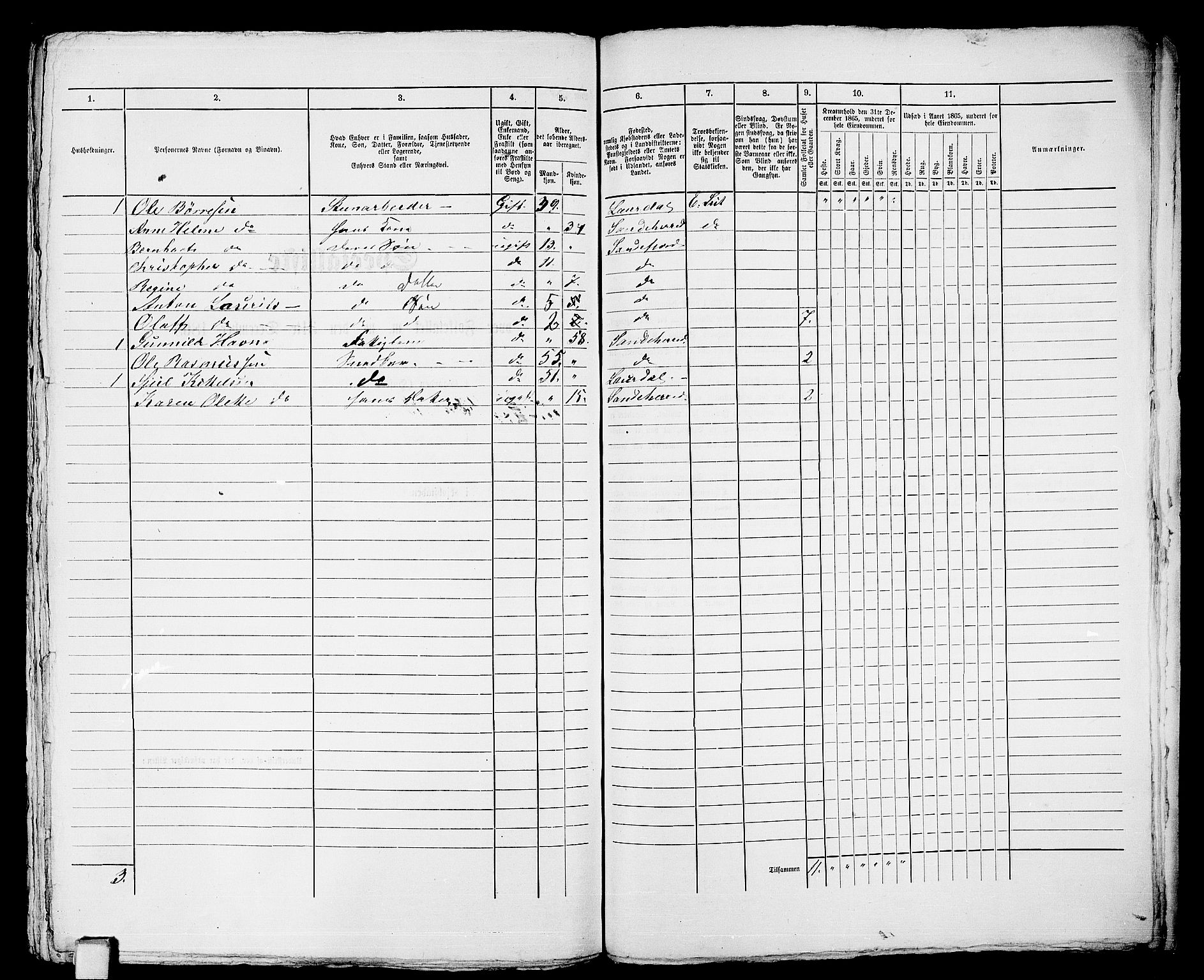 RA, 1865 census for Sandeherred/Sandefjord, 1865, p. 571